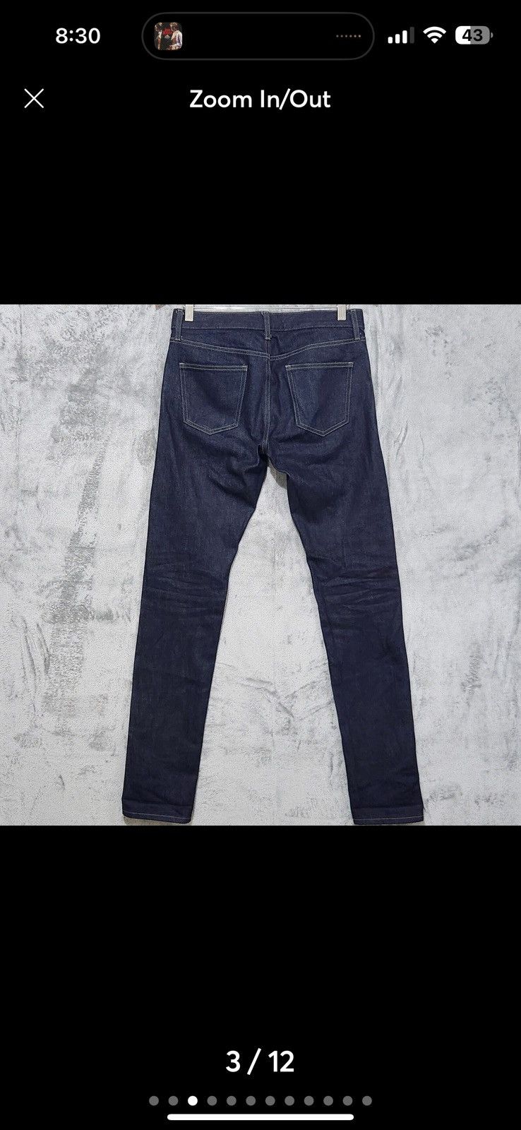 Uniqlo × Vintage Uniqlo Skinny Fit Red Line Selvedge Jeans – (Fits 32x33) Size US 32 / EU 48 - 3 Thumbnail