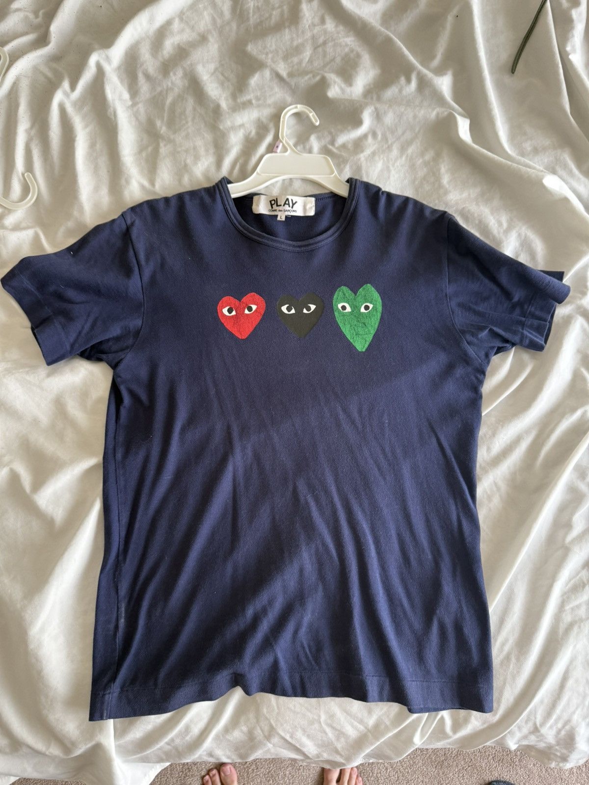 Comme des Garcons Commes Des Garçons Triple Heart T shirt Size US L / EU 52-54 / 3 - 1 Thumbnail