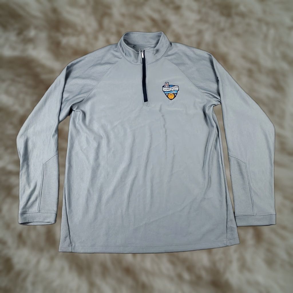 Under Armour Under Armour Shirt Mens XL Gray Basketball Active 1/4 Zip Pullover Long Sleeve Size US XL / EU 56 / 4 - 1 Thumbnail