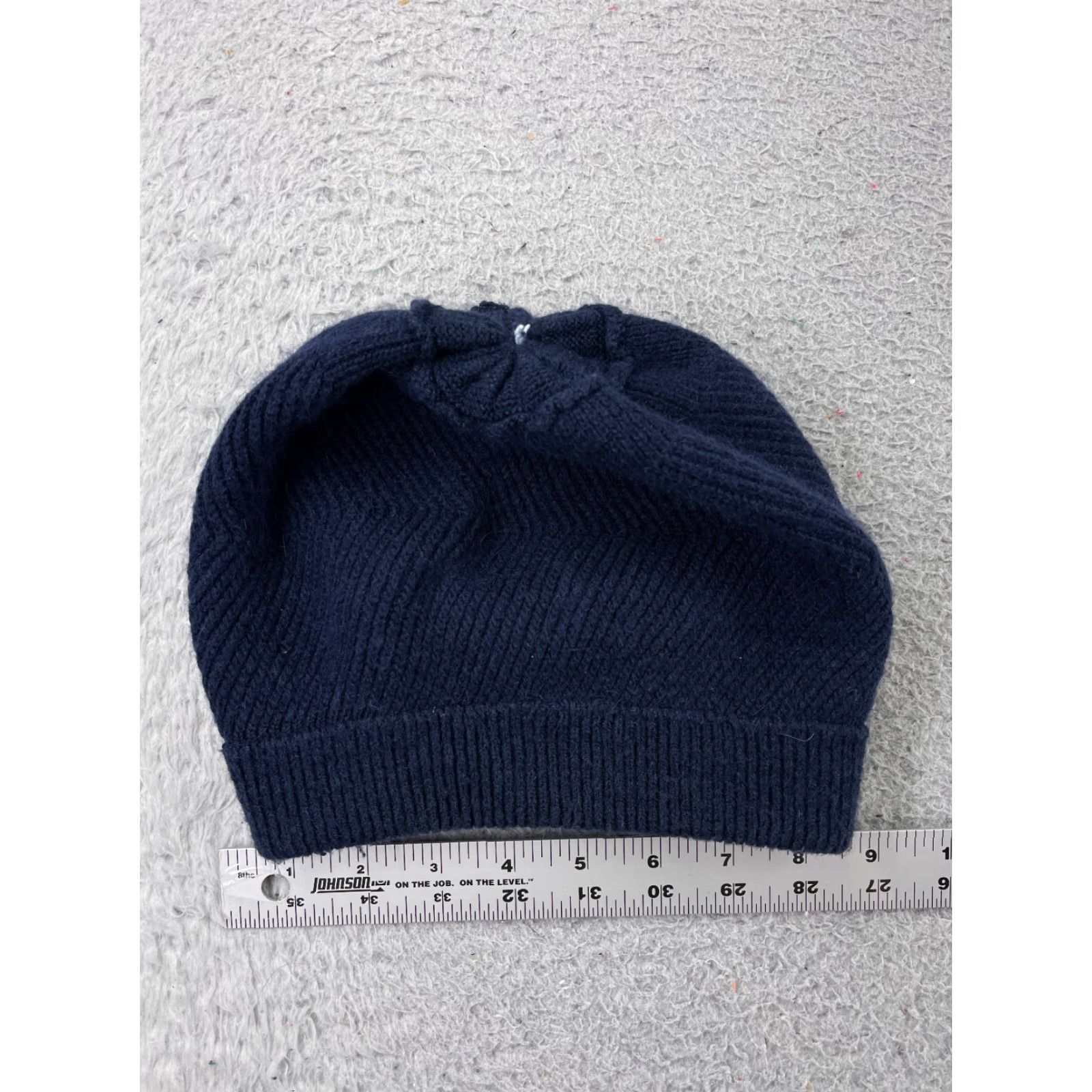 Vintage Unbranded Beanie Toque Women's One Size Navy Knit 100% Acrylic Winter Snow Warm Ski Womens Size ONE SIZE - 3 Thumbnail