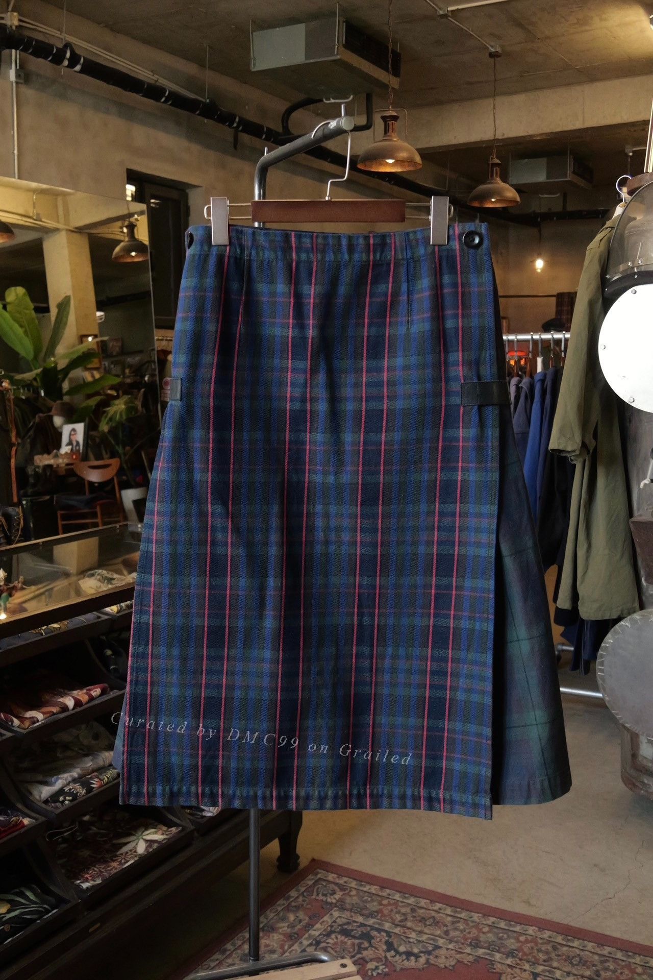 Kapital Kapital Red Green Check Skirt Size 31" - 1 Thumbnail