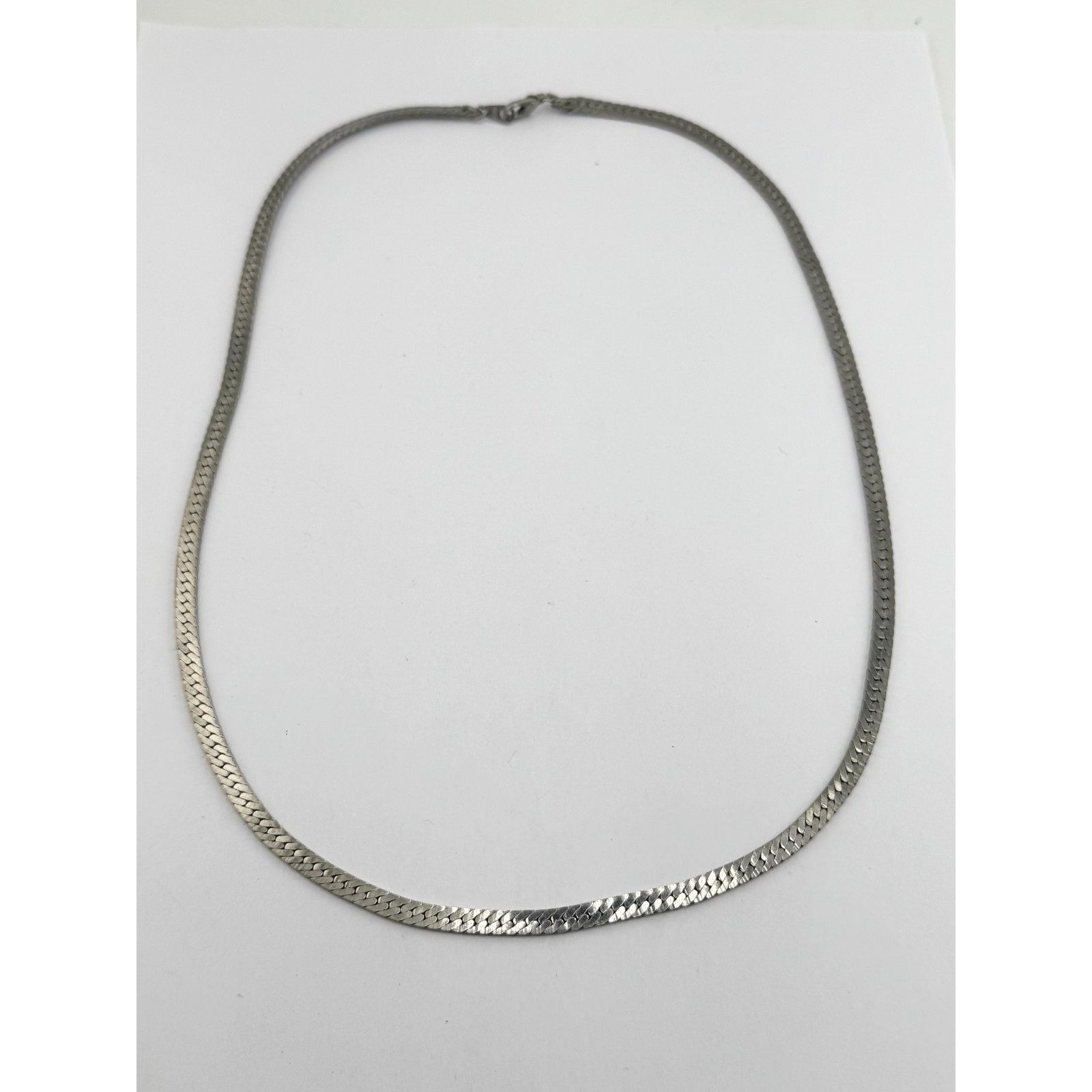 Vintage Vintage silver tone 14k GP herringbone chain necklace Size ONE SIZE - 2 Thumbnail