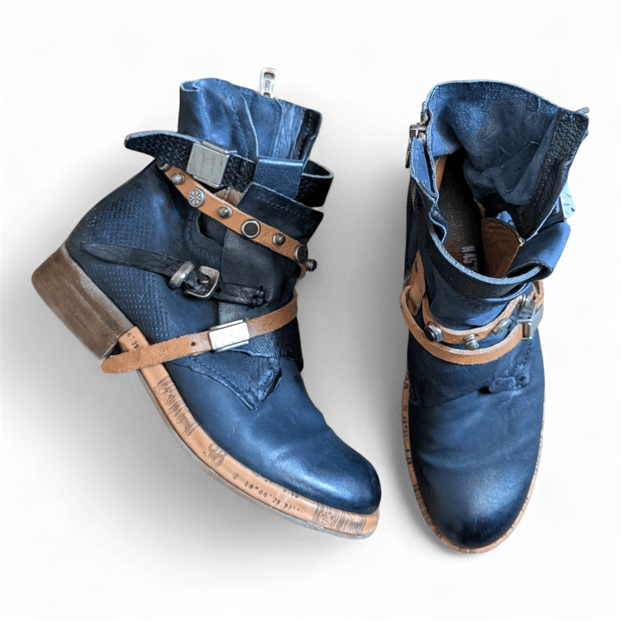A.S.98 A.S. 98 SAINT Multi-Strap Biker Ankle Boots Size US 8 / IT 38 - 15 Thumbnail