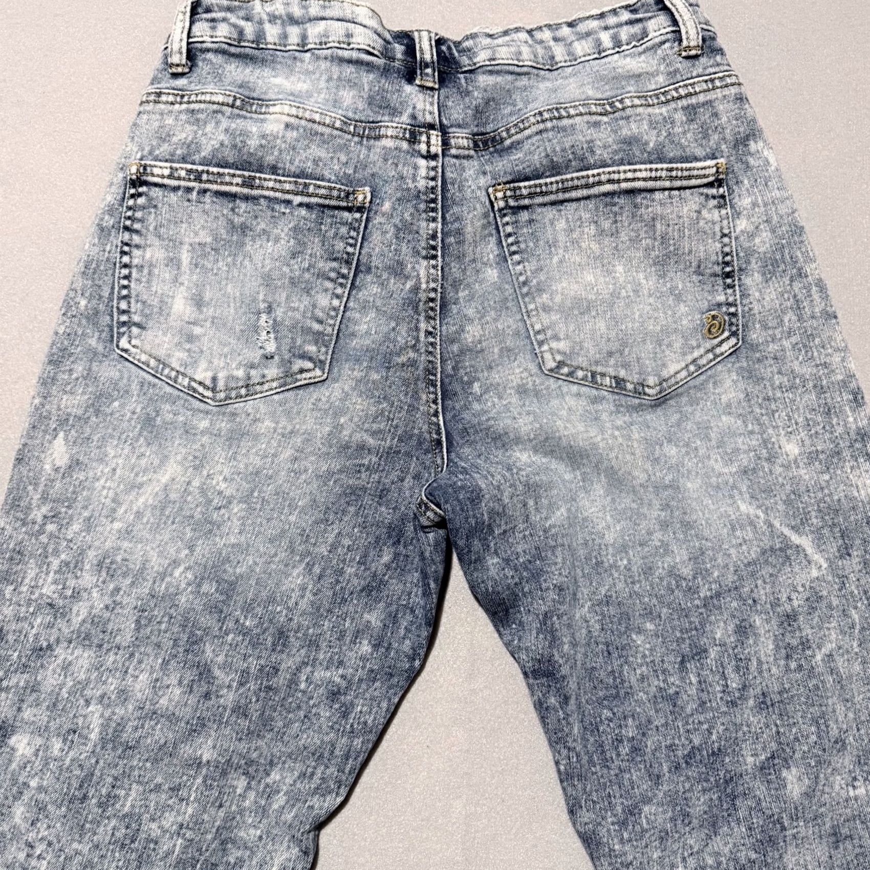 Denime Indigo Rein Jeans Women’s Acid Wash Distressed Frayed Hem Straight - 9 Blue Jeans Womens 28 Straight 5-Pocket Denim 90s Decade Vintage No Size 28" / US 6 / IT 42 - 4 Thumbnail
