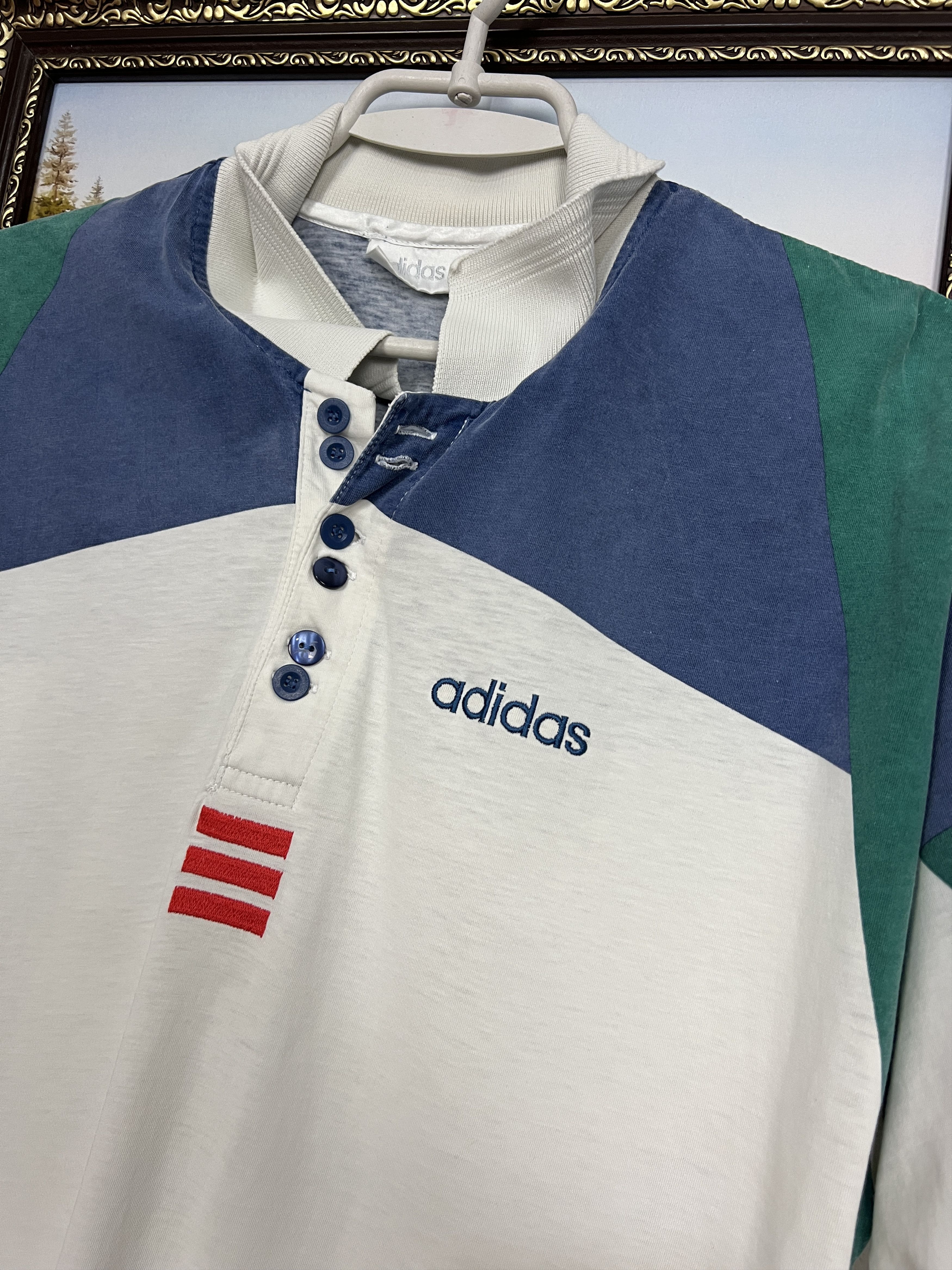 Adidas Vintage Polo Tennis Shirt Lendl Becker Edberg Agassi Jersey Size US M / EU 48-50 / 2 - 3 Thumbnail
