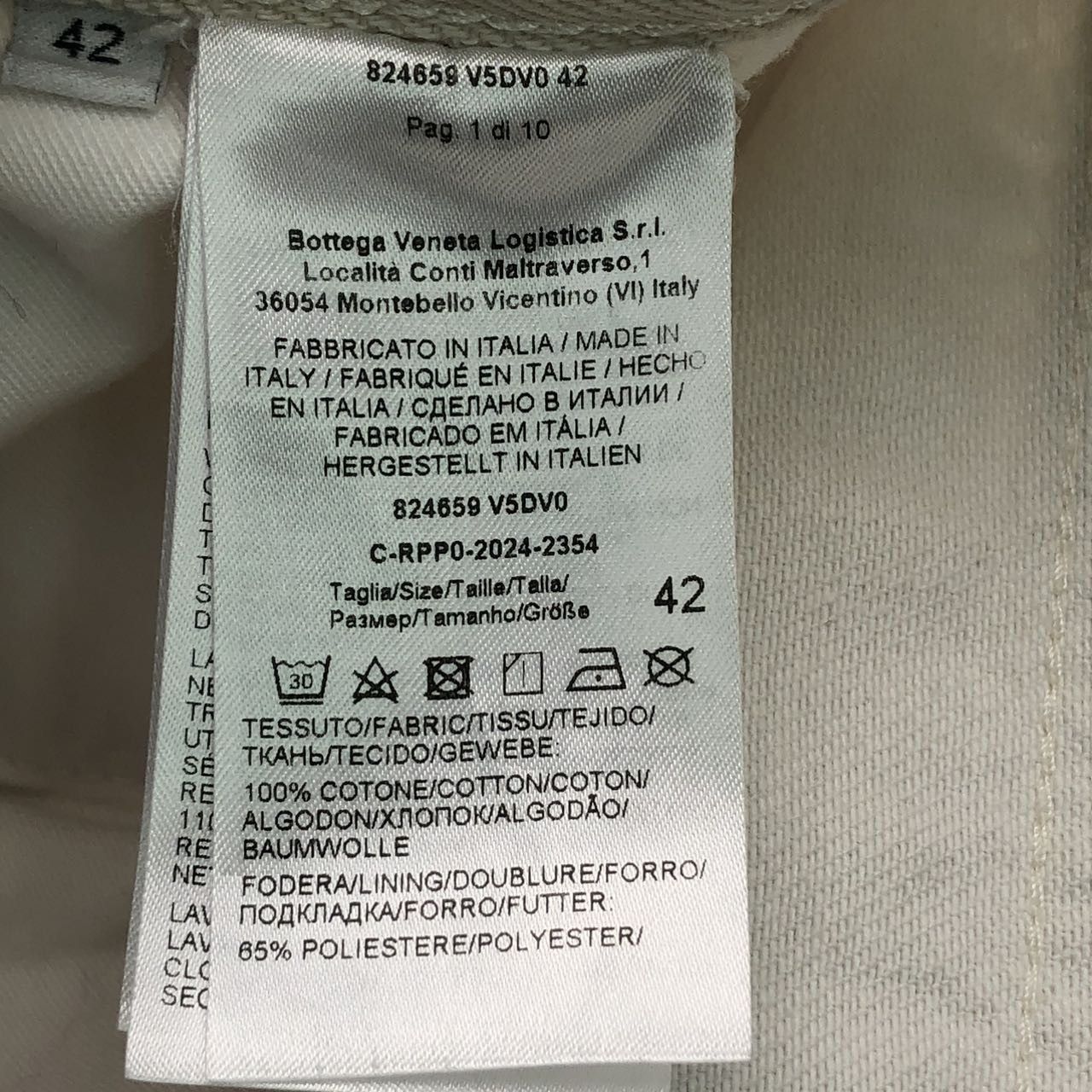 Bottega Veneta Bottega Veneta Solid Color Regular Fit Women Jeans K26WX Size 26" / US 2 / IT 38 - 7 Thumbnail