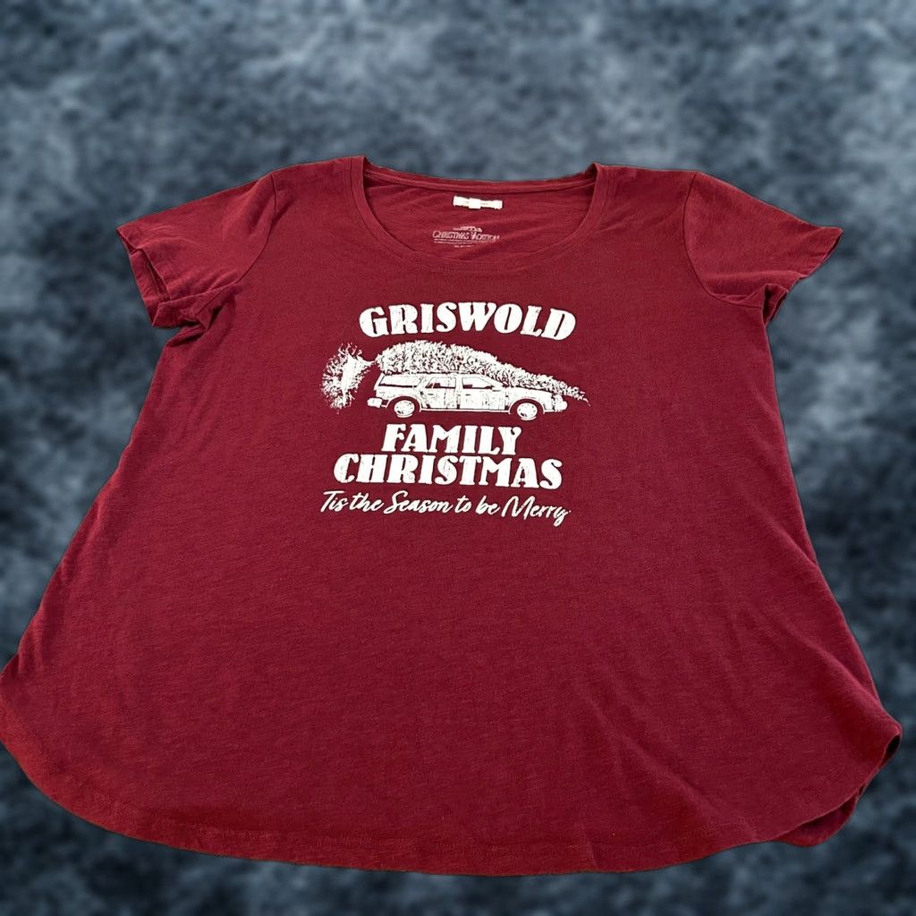 Vintage Maurices Christmas Vacation Griswold Family Tee Top Womens Red Large Shirt Holiday Size L / US 10 / IT 46 - 1 Thumbnail