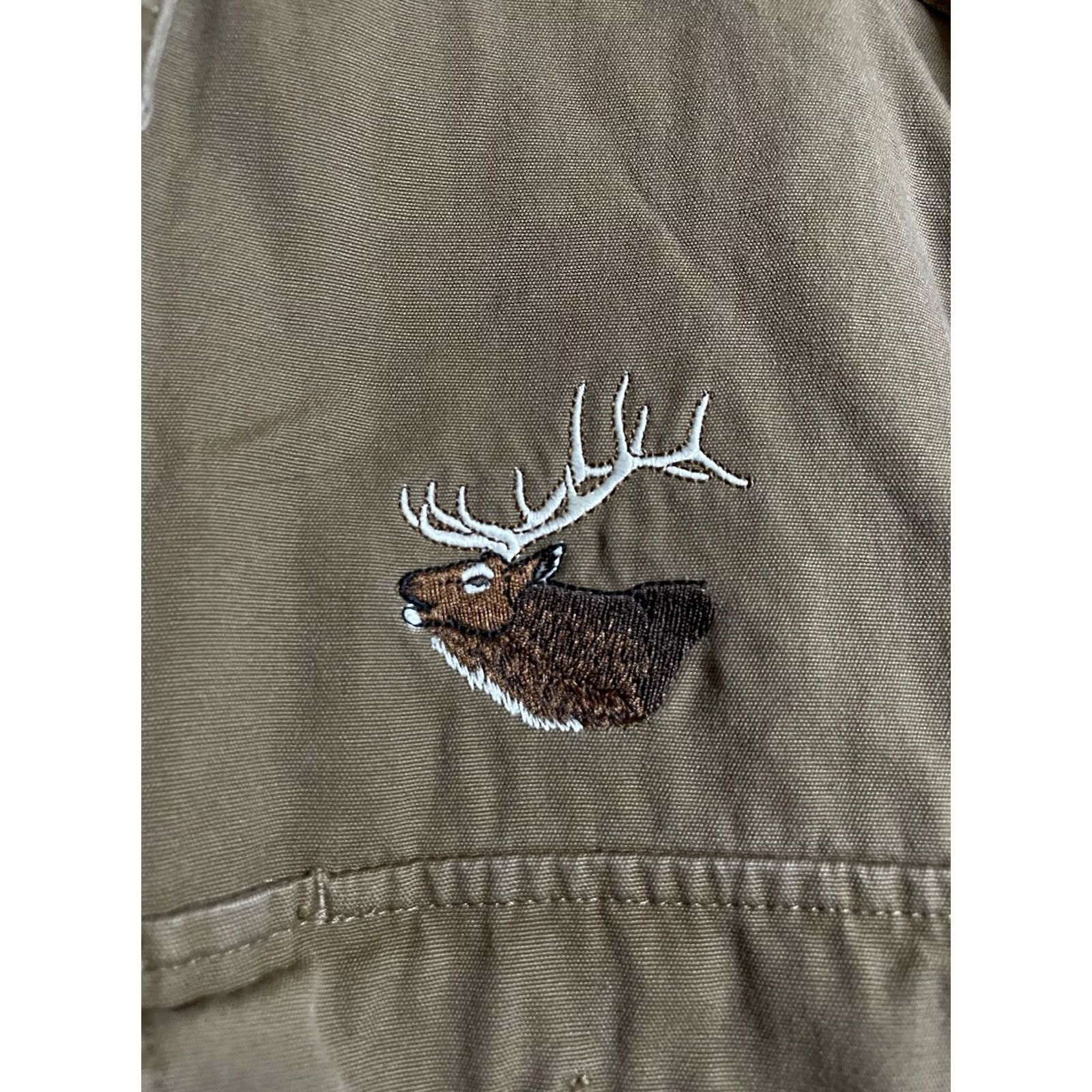 Vintage Cabela’s Men’s L Button-Up Shirt Deer Embroidered Logo Yellow Long Sleeve Casual Cotton Flannel Pockets Size US L / EU 52-54 / 3 - 4 Thumbnail