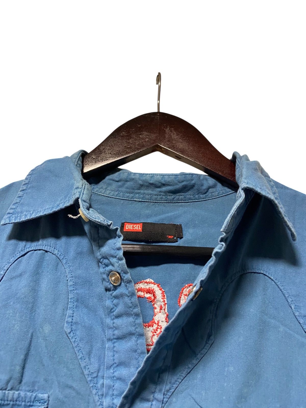 Diesel Vintage Diesel Western Pearl Snap Crazy Needle Shirt Size L Size US L / EU 52-54 / 3 - 10 Thumbnail