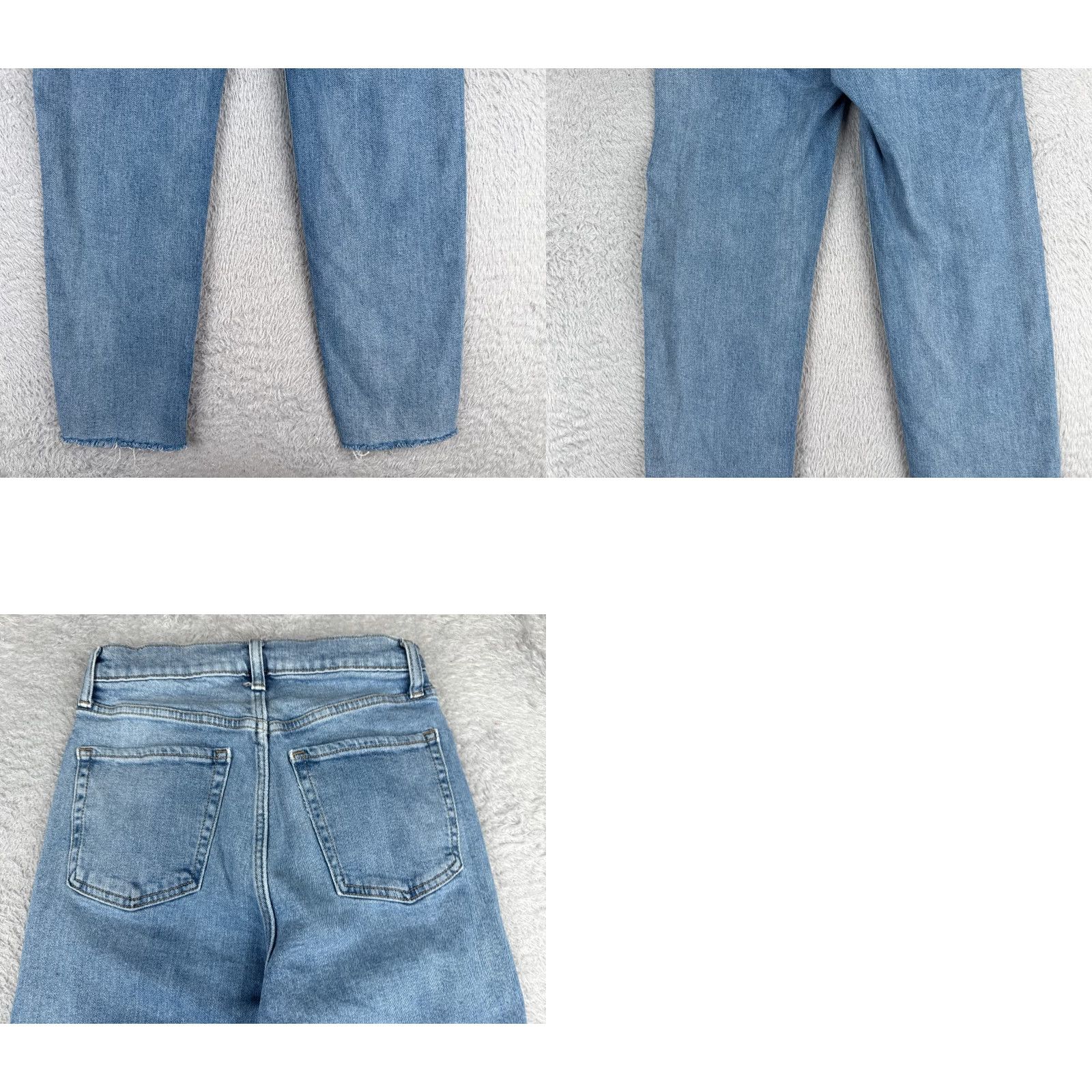 Old Navy VINTAGE: Old Navy Jeans Women 4 Blue Denim Distressed Straight Leg High Rise Cotton 25x28 Size 27" / US 4 / IT 40 - 10 Thumbnail