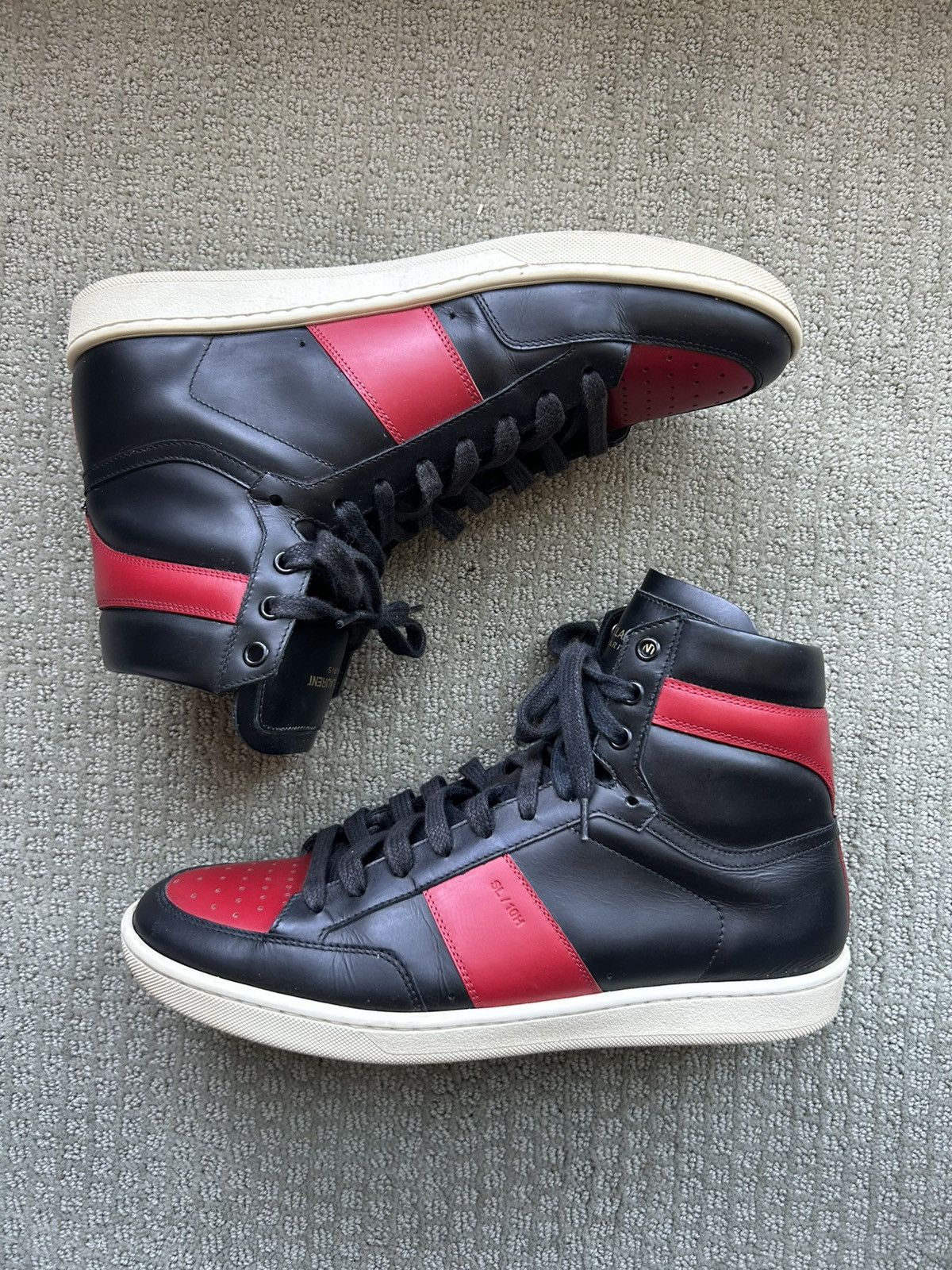 Saint Laurent Paris Saint Laurent SL10H Court Classic black Red High Top Size US 9 / EU 42 - 2 Thumbnail