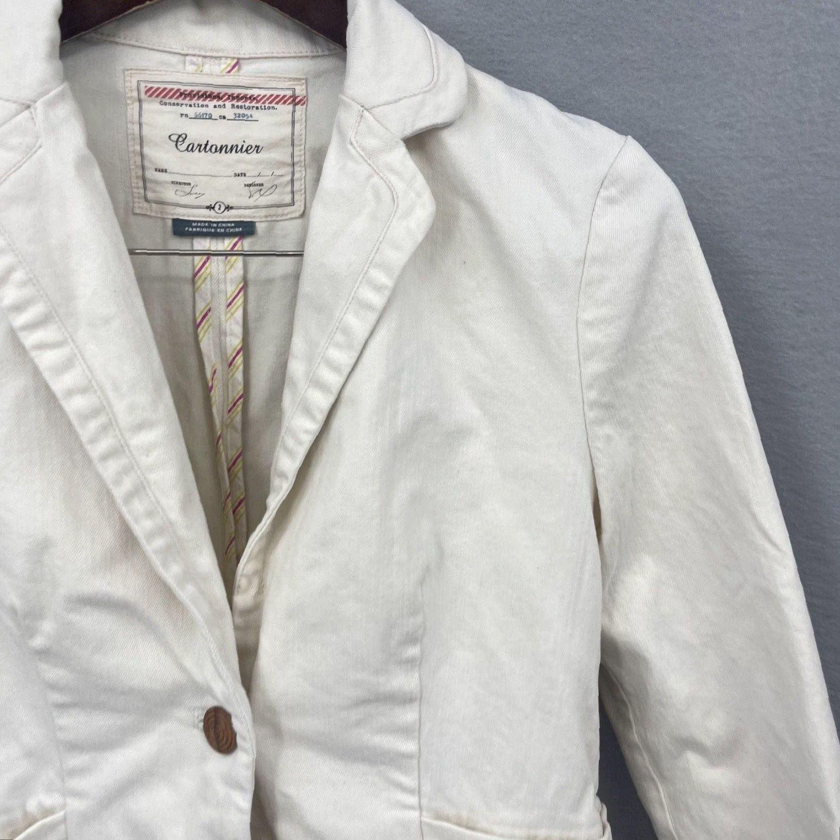 Anthropologie Anthropologie Blazer Knit One-Button Beige Size 2 Womens Size XS / US 0-2 / IT 36-38 - 3 Thumbnail