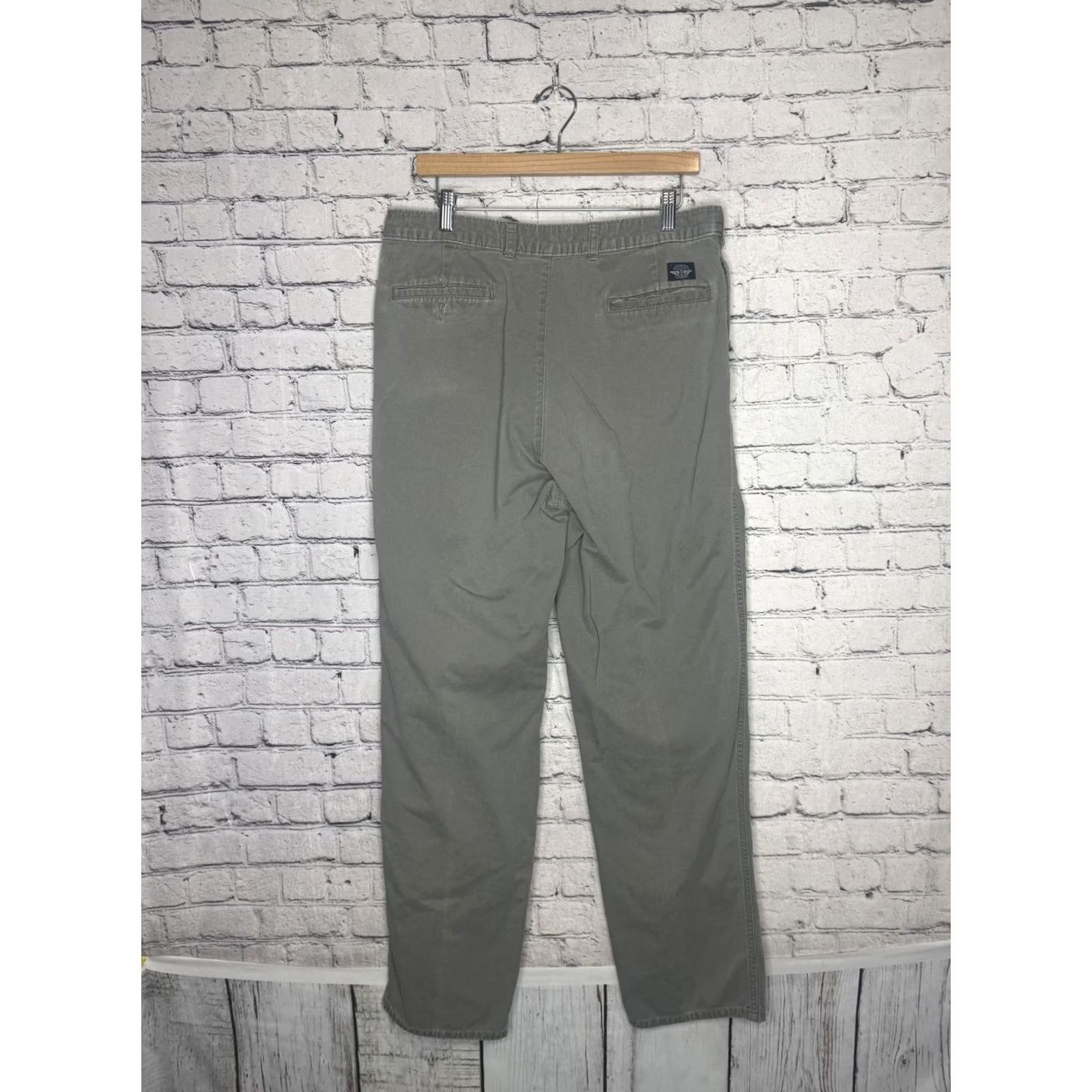 Dockers Dockers Mens Casual Pants Olive Green Size 38x34 Straight Leg Button Closure Cotton Size US 38 / EU 54 - 5 Thumbnail