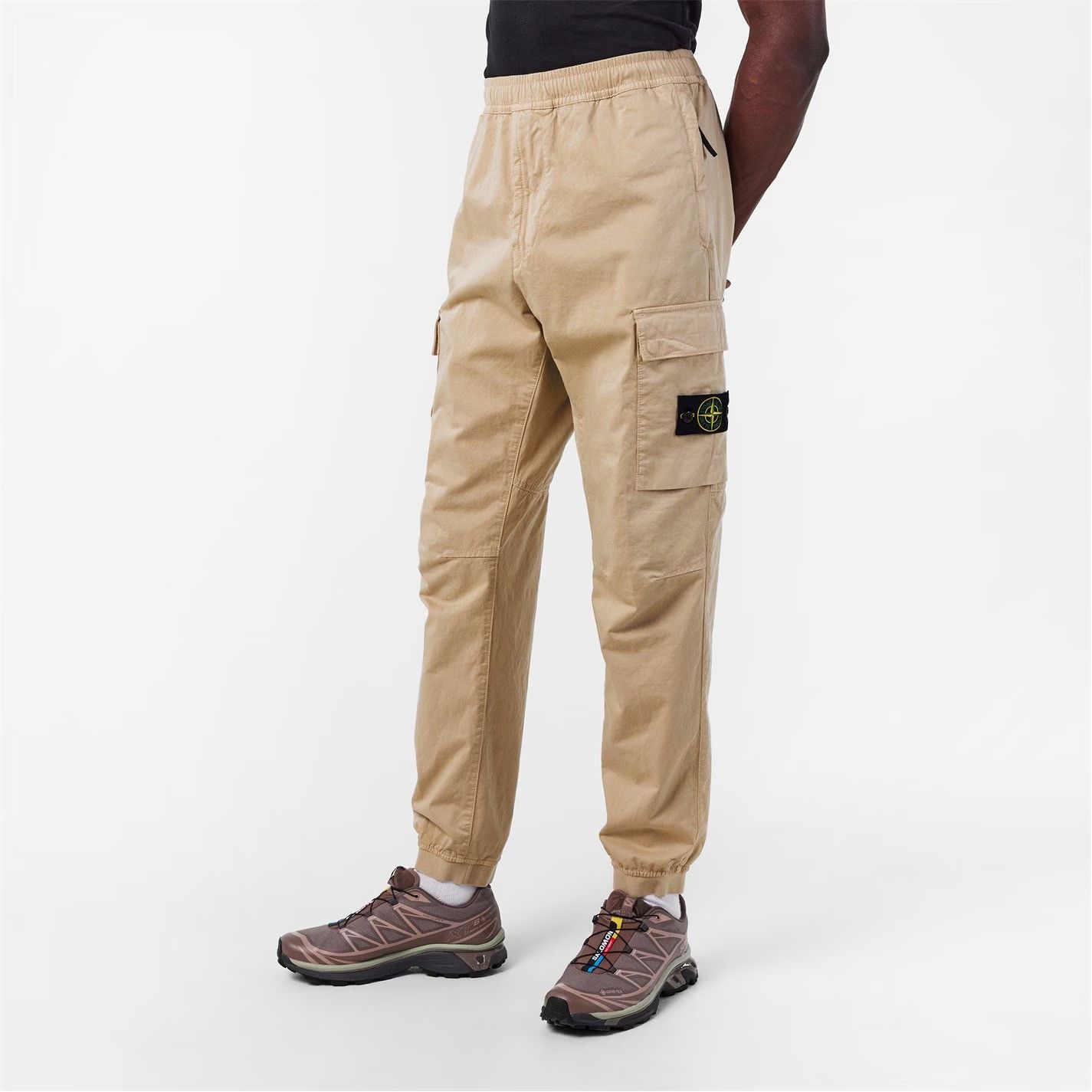 Stone Island o1g2r1mq0526 Satin Cargo Trousers in Beige Size US 34 / EU 50 - 3 Thumbnail