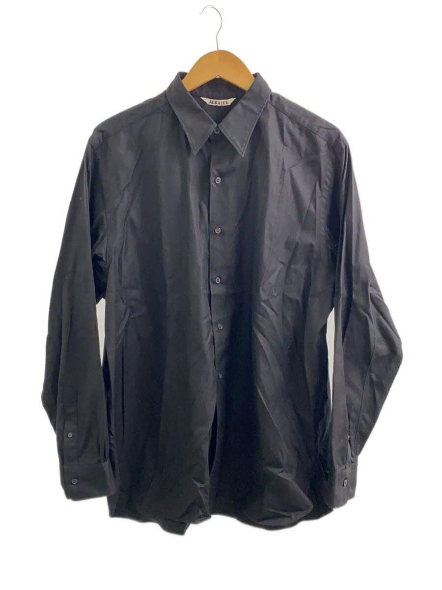 Auralee Black Cotton Long-sleeved Shirt Size US XXL / EU 58 / 5 - 1 Thumbnail