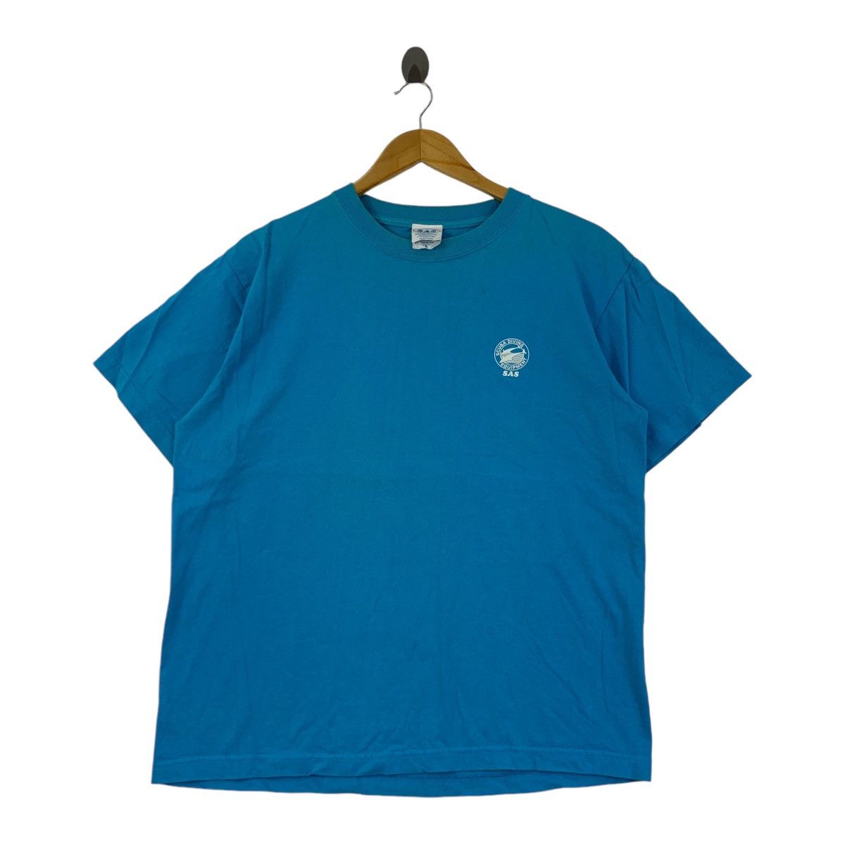 Vintage Vintage SAS SCUBA DIVING EQUIPMENT Tee Shirt Top Size L / US 10 / IT 46 - 1 Thumbnail