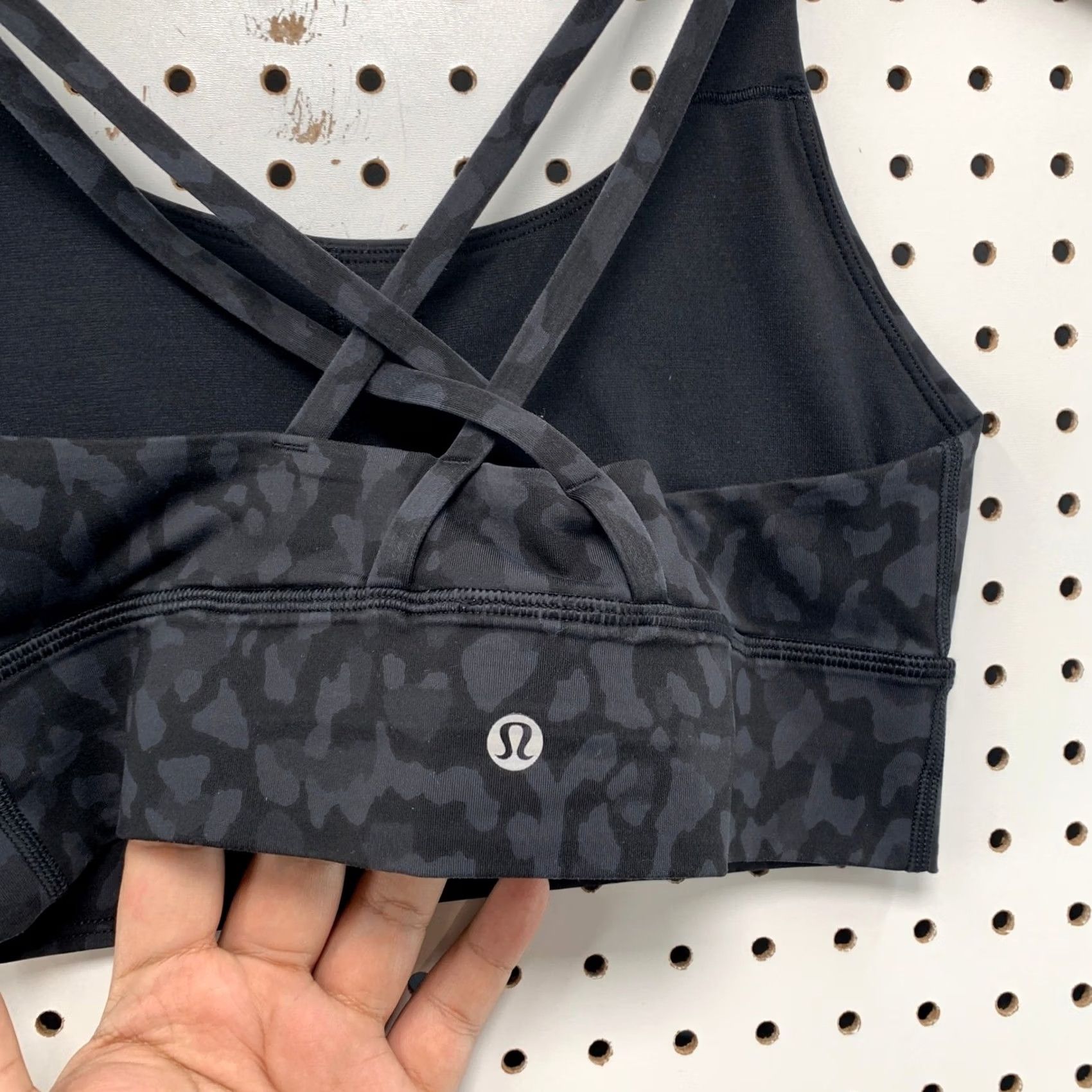 Lululemon Lululemon Free To Be Serene Bra Long Line Wild Thing Camo Deep Coal Multicolor Multicolor Camouflage Sports Bra Womens S Size ONE SIZE - 4 Thumbnail
