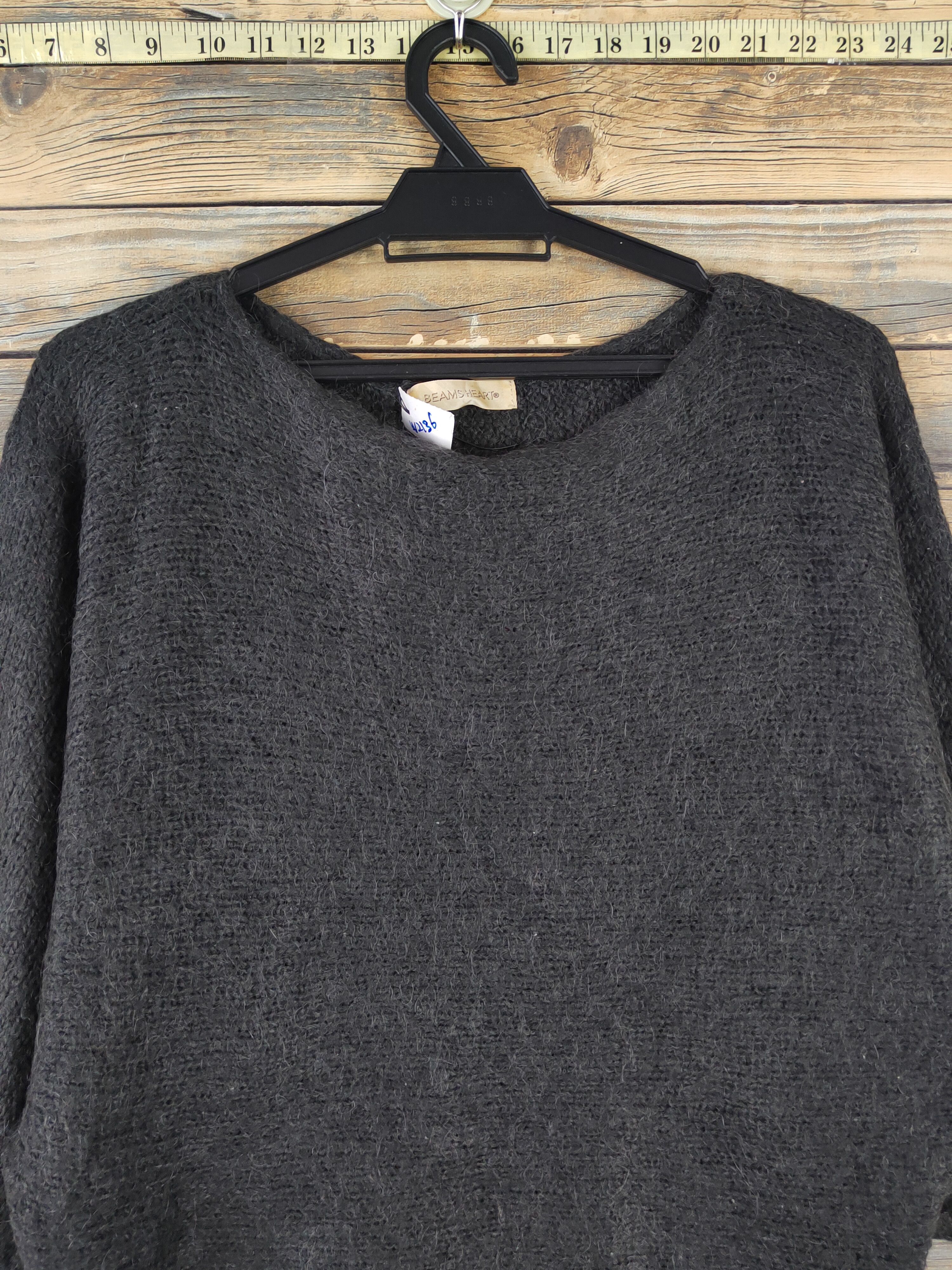 Beams Plus Beams Heart Dark Gray Knitwear Crop Tops #W2136 Size XS / US 0-2 / IT 36-38 - 2 Thumbnail