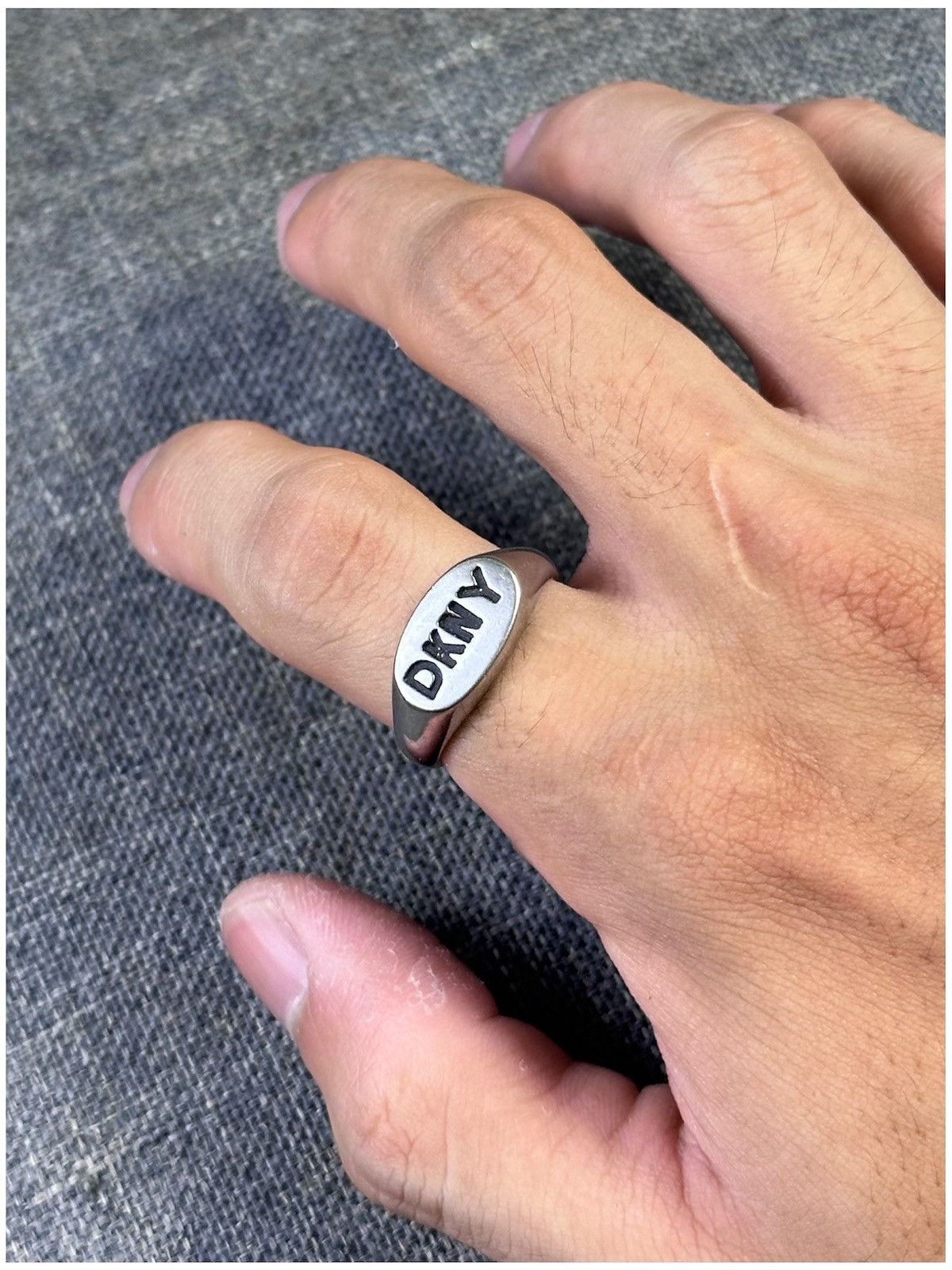 DKNY DKNY LOGO ENGRAVED SIGNET RING Size ONE SIZE - 2 Thumbnail