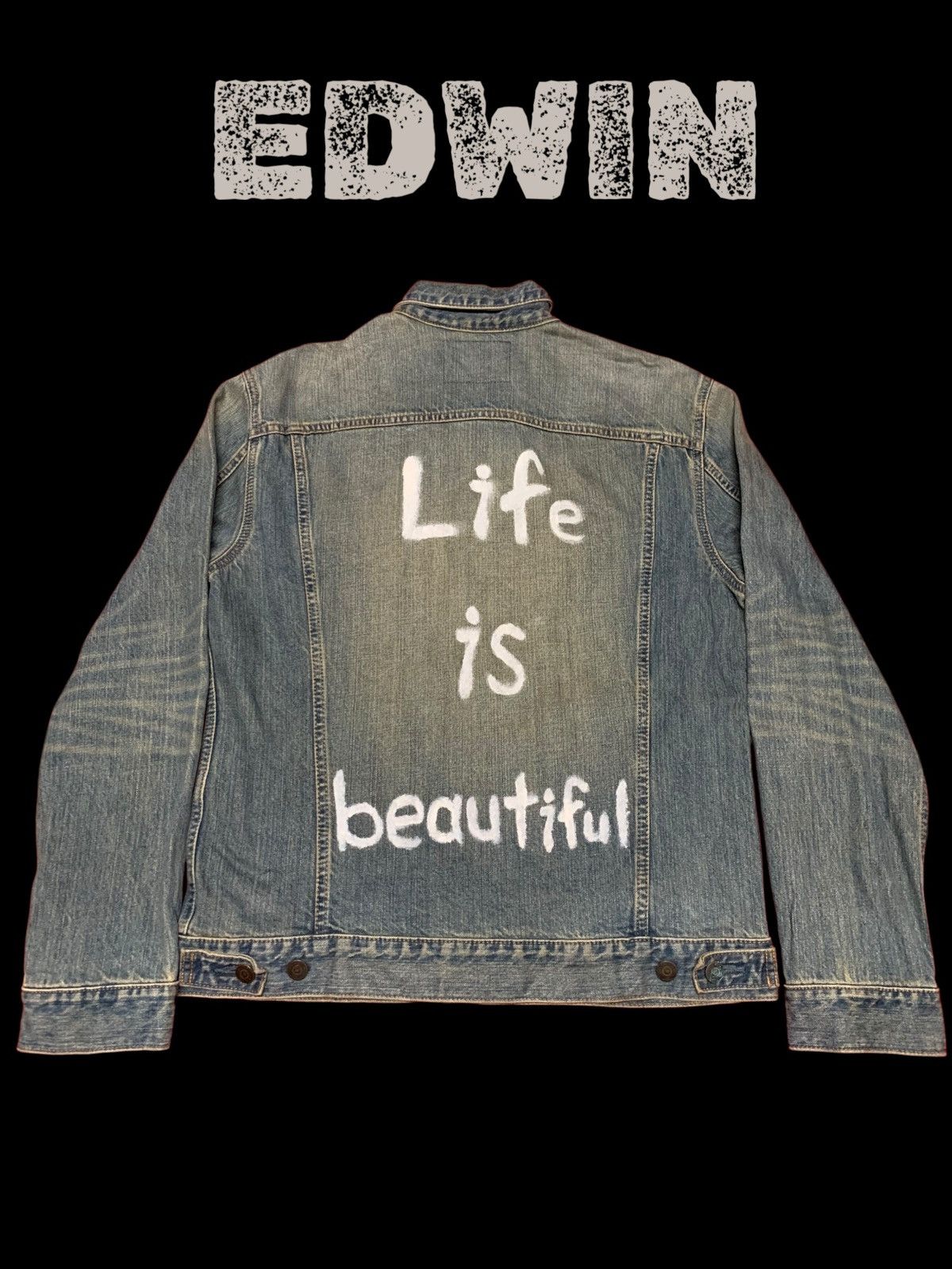 Edwin Vintage EDWIN Japanese Denim International Basic jacket Size US L / EU 52-54 / 3 - 15 Thumbnail