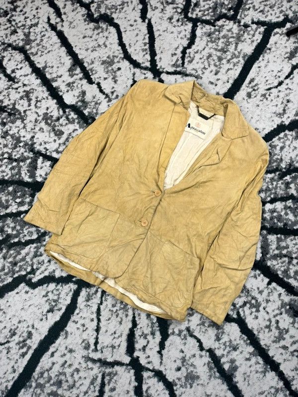 Aquascutum Vintage Aquascutum leather jacket yellow 44 italy L Size L / US 10 / IT 46 - 2 Thumbnail