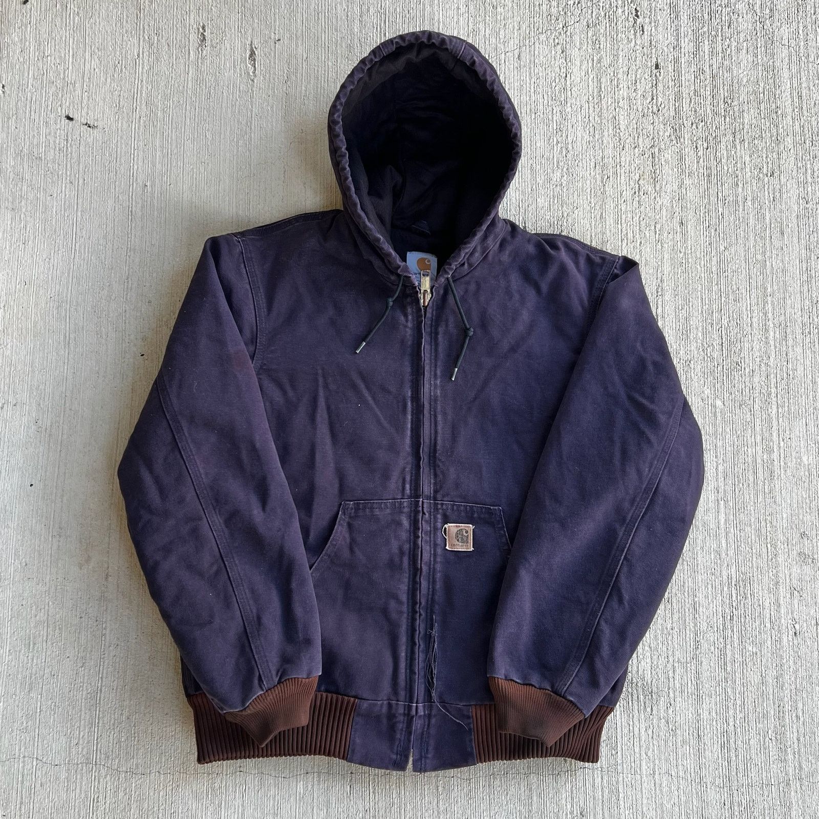 Carhartt × Vintage Carhartt J130 MDT purple hooded work wear