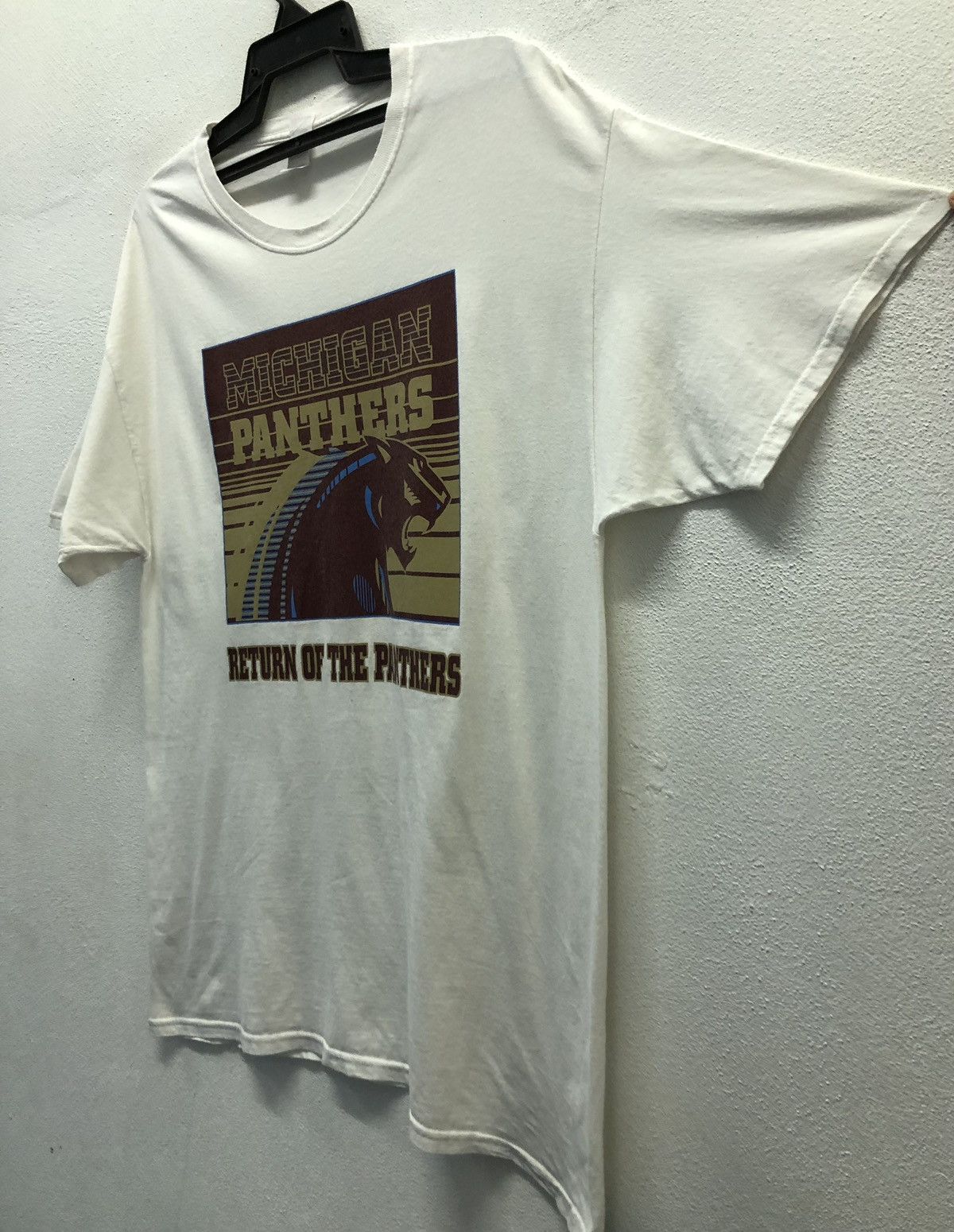 Vintage Fruit Of The Loom Michigan Panthers T-Shirt Size US L / EU 52-54 / 3 - 5 Thumbnail