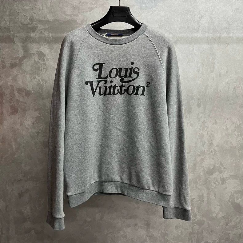 Louis Vuitton Grey nigo co-branded casual pullover sweatshi
