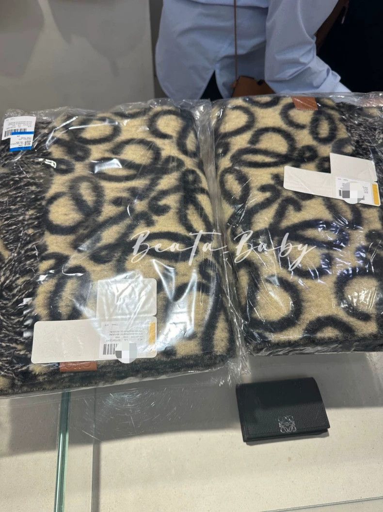 Loewe LOEWE Goat hair double-sided logo scarf Size ONE SIZE - 4 Thumbnail