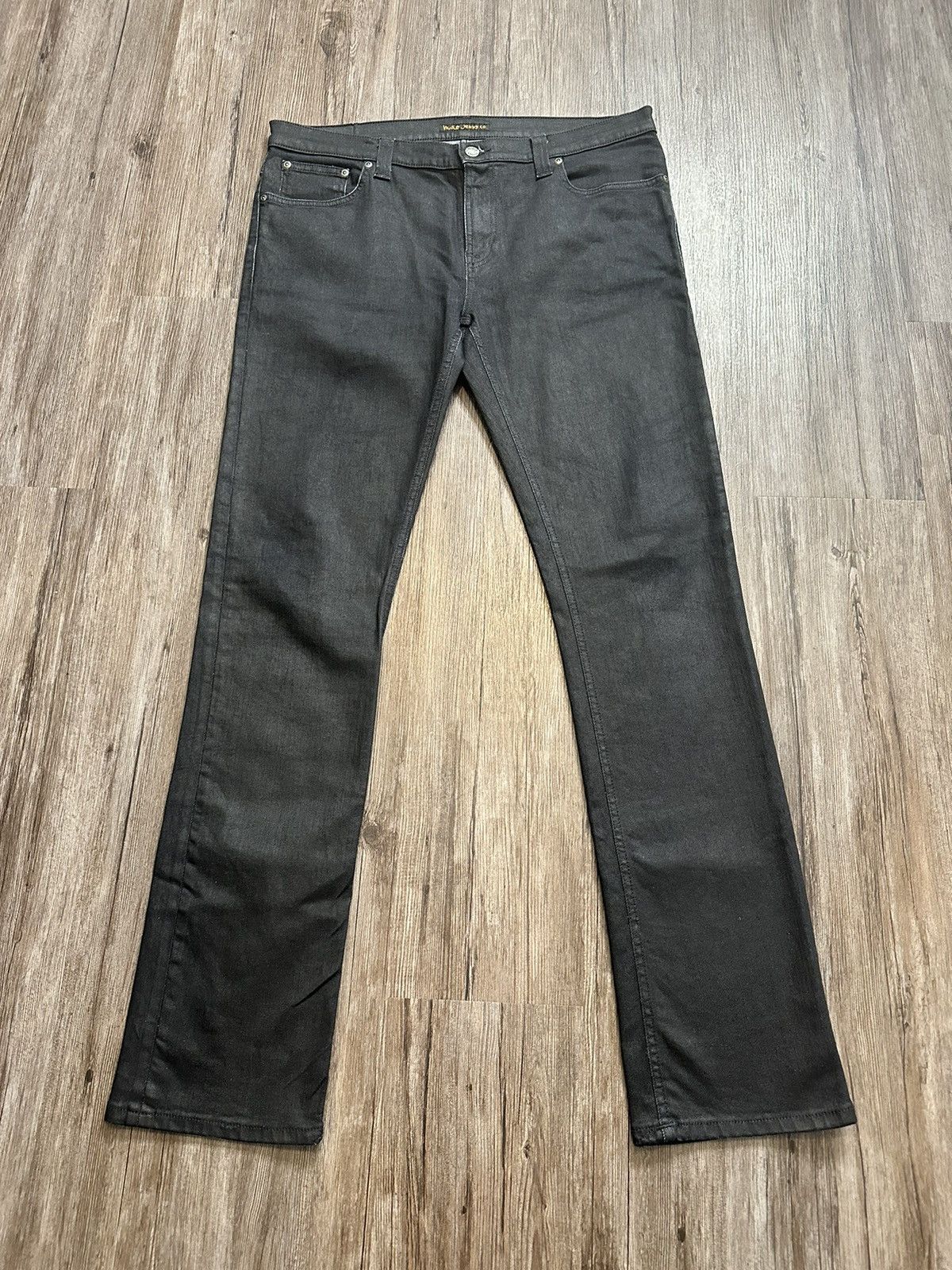 Nudie fashion jeans waxed black