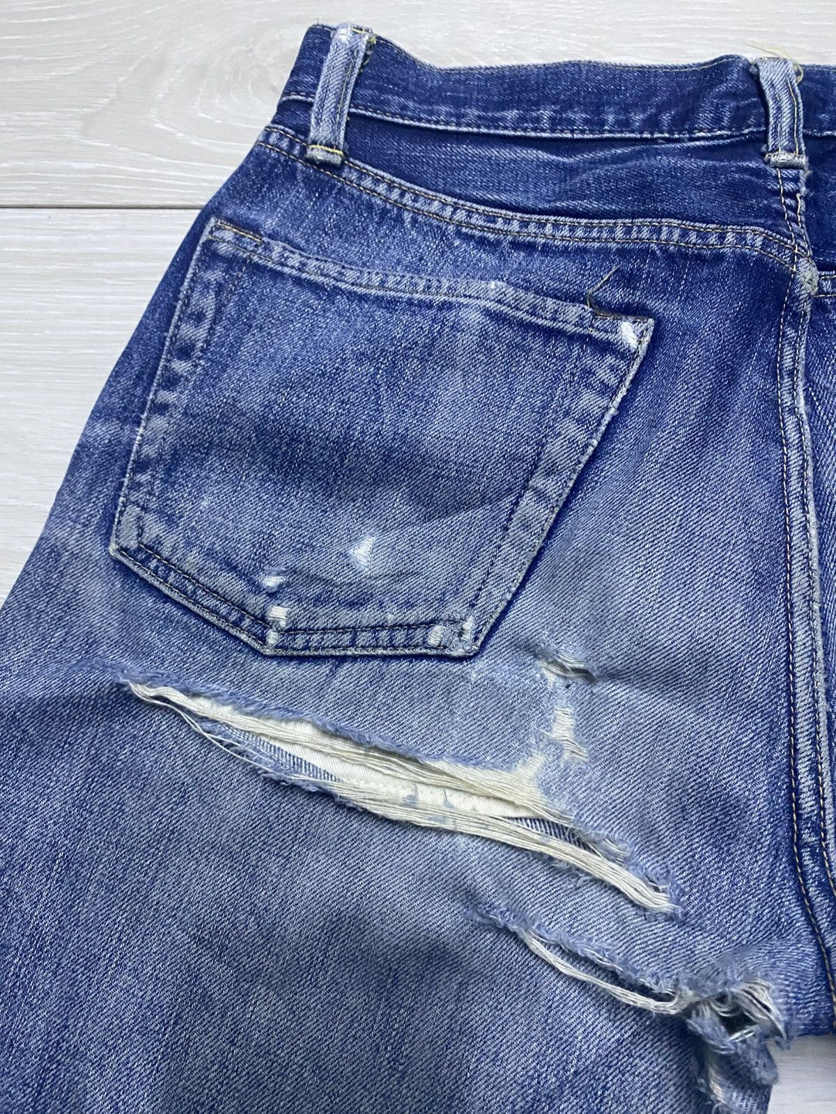 Japanese Brand Vintage Japanese Iron Hr Market Selvedge Crazy Distressed Size US 28 / EU 44 - 12 Thumbnail