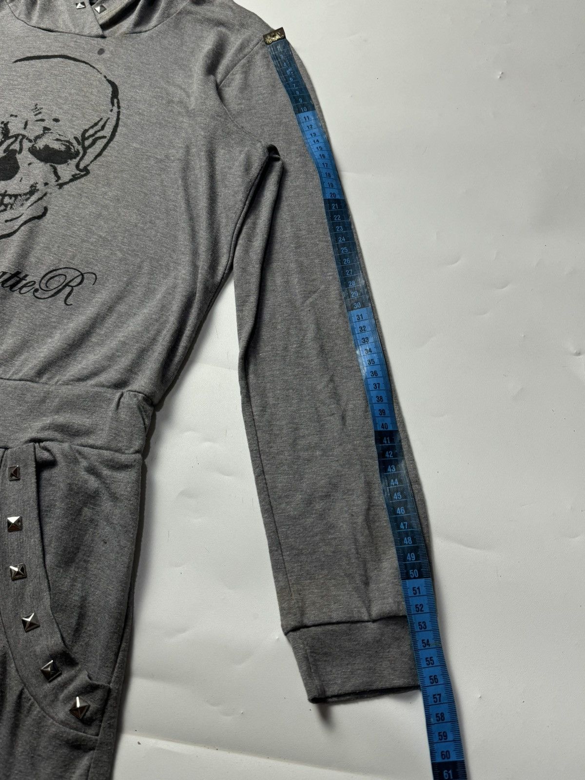 If Six Was Nine × Japanese Brand × Le Grande Bleu (L.G.B.) Studded Skulls Hoodie Like Dress Gothic Style Punk Size US M / EU 48-50 / 2 - 6 Thumbnail