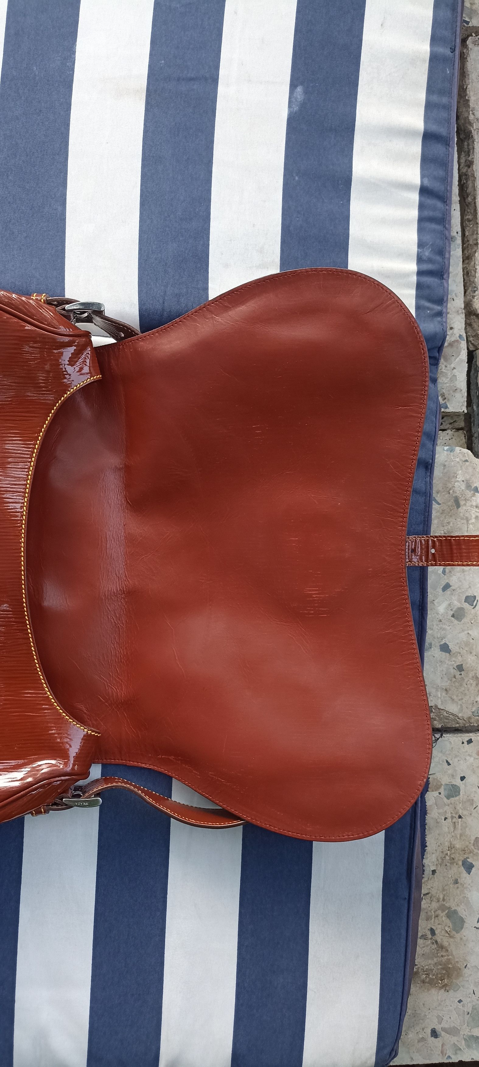Prada Prada Vintage Patent Leather Shoulder Bag Brown Size ONE SIZE - 10 Thumbnail