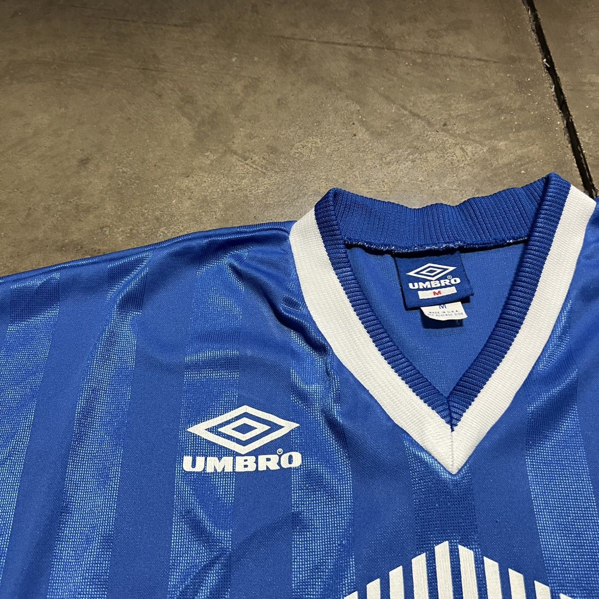 Umbro Vintage 90s Umbro Soccer Warm Up Jersey Practice USA Striped Size US M / EU 48-50 / 2 - 4 Thumbnail