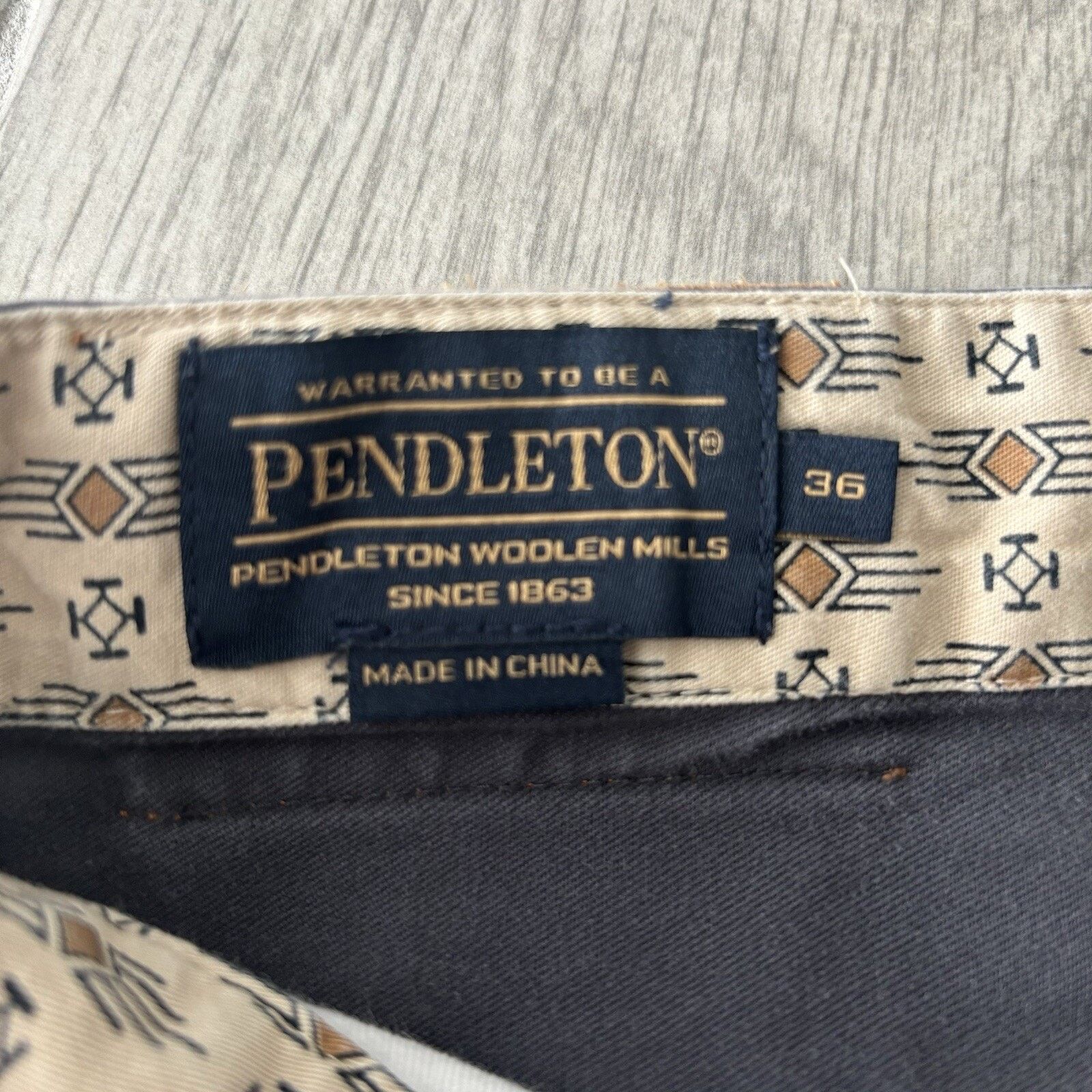 Pendleton Pendleton Men’s 36 Grey Cotton Flat Front Shorts Size US 36 / EU 52 - 3 Thumbnail