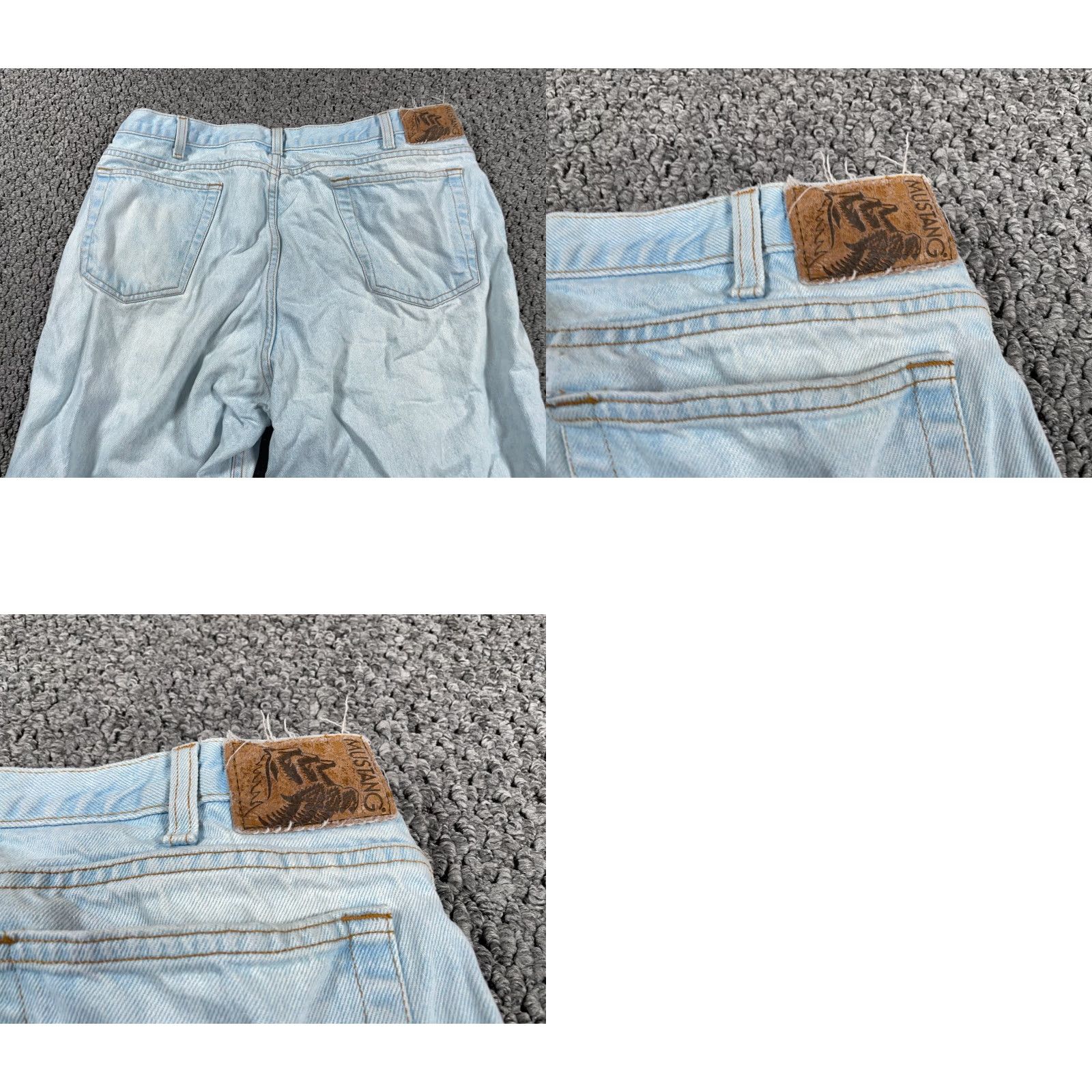 Denime VINTAGE Mustang 90s Tapered Leg Jeans Men’s 40 x 29 Light Blue Denim USA Classic Grunge Size US 40 / EU 56 - 8 Thumbnail
