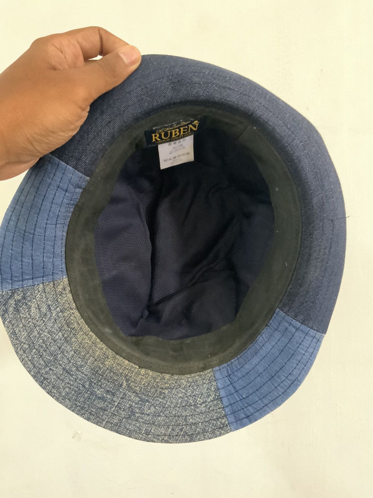 If Six Was Nine Ruben Patchwork Denim Hat Size ONE SIZE - 8 Thumbnail