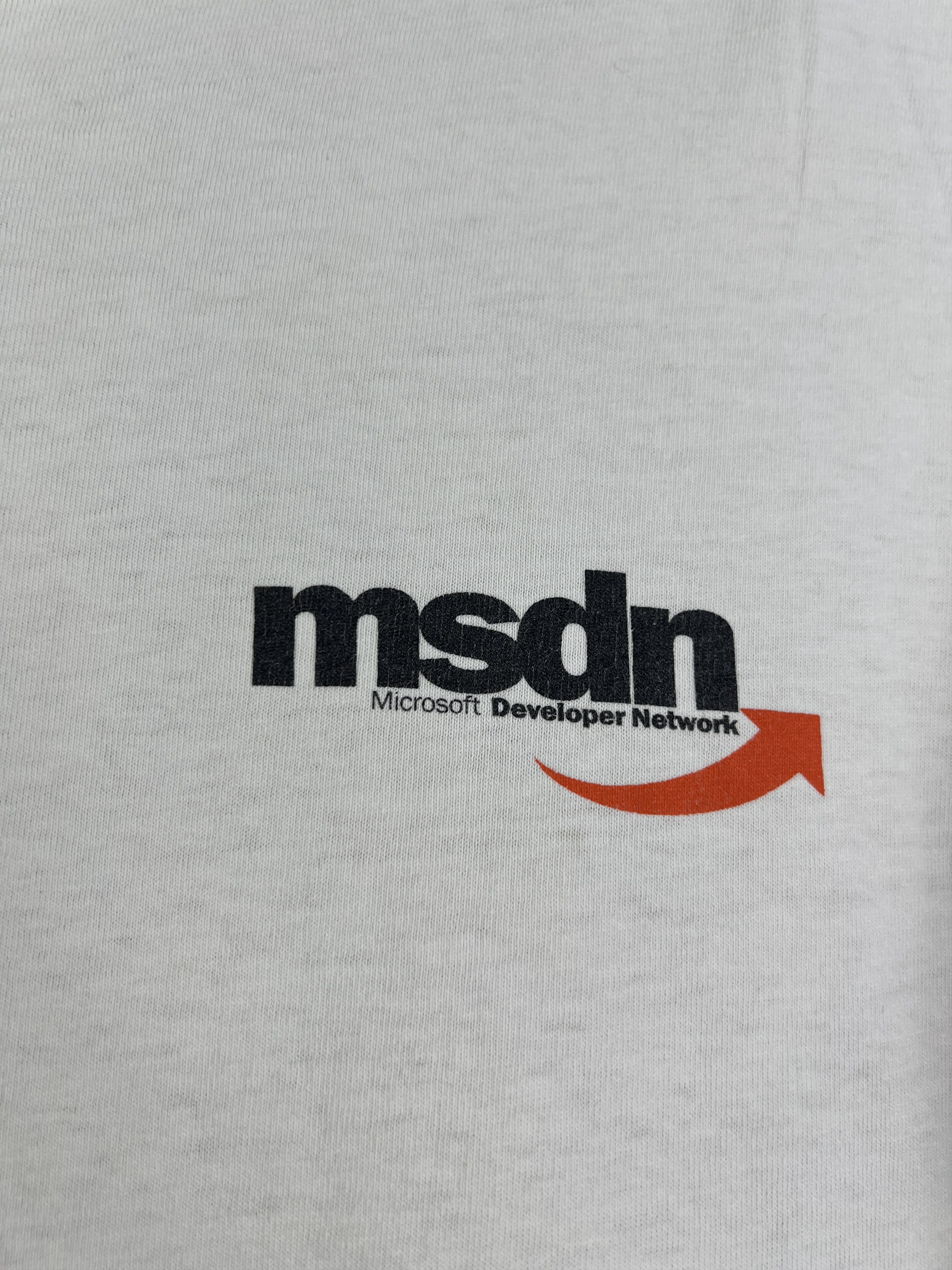 Vintage No.5012 Vintage 90s Microsoft MSDN Promo Graphic Tee Size US XL / EU 56 / 4 - 8 Thumbnail