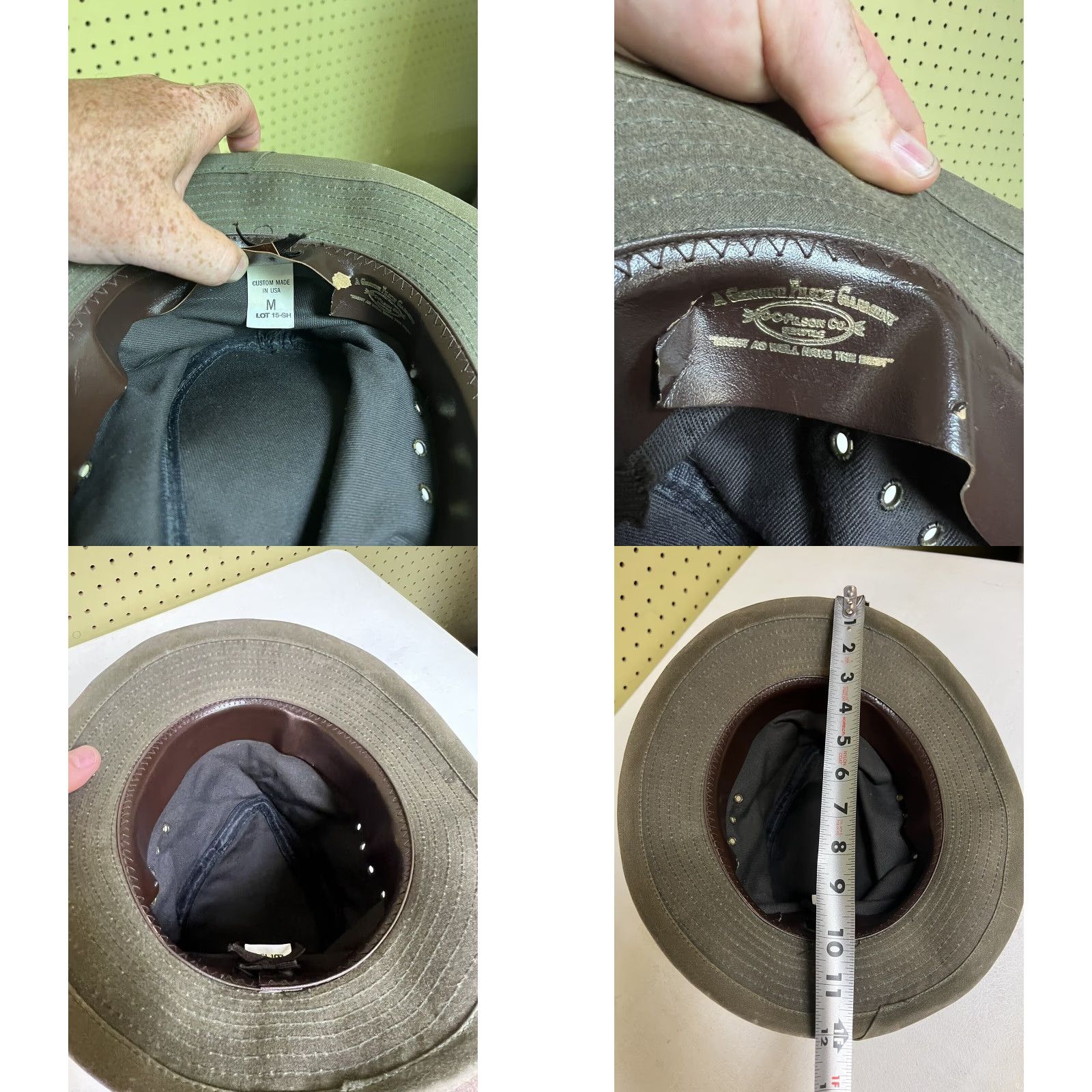 Filson VINTAGE CC Filson Co Seattle Packer Waxed Bucket Boonie Hat Sz M Tin Cloth Men’s Hat/ Bucket Size ONE SIZE - 8 Thumbnail