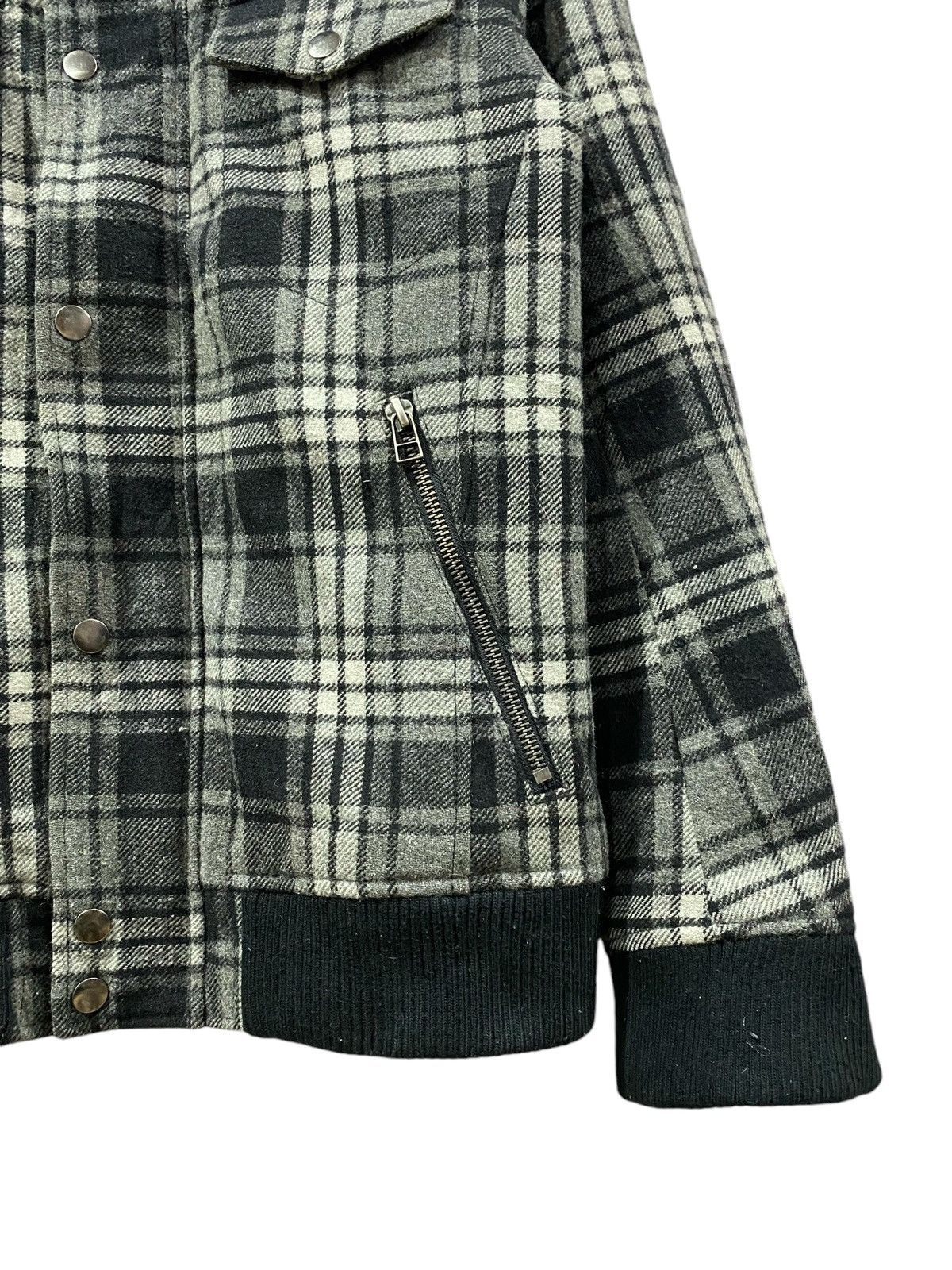semanticdesign Rare SEMANTIC DESIGN Wool Checkered Zipper Jacket (M) Size US M / EU 48-50 / 2 - 6 Thumbnail