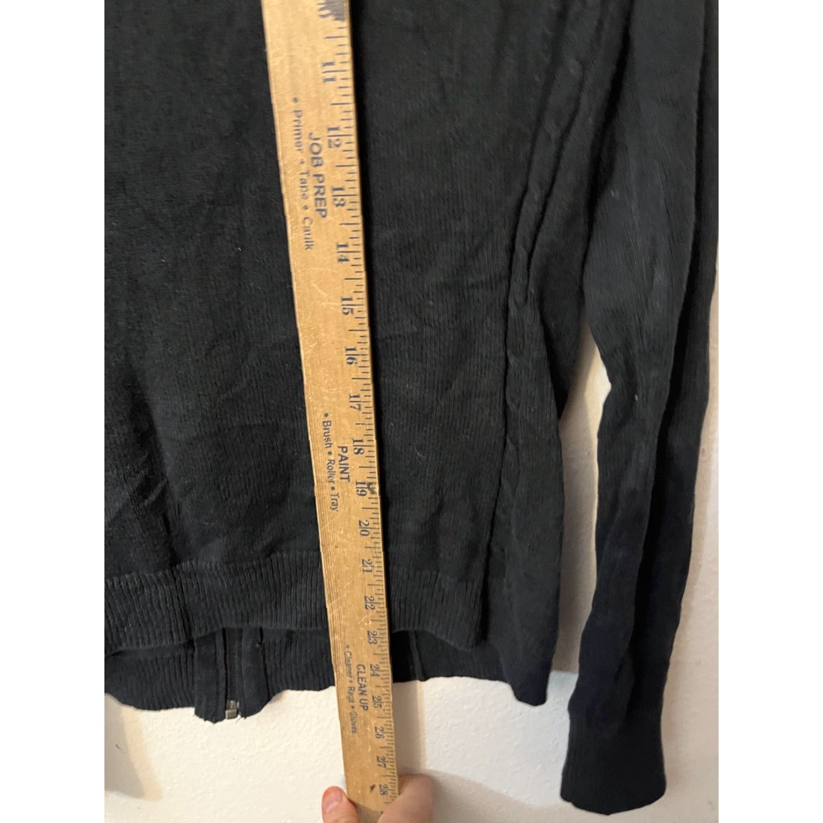 Tommy Hilfiger VINTAGE Tommy Hilfiger Women's Sweater Full Zip Knit Cotton Spandex Black Medium School Style Size M / US 6-8 / IT 42-44 - 4 Thumbnail