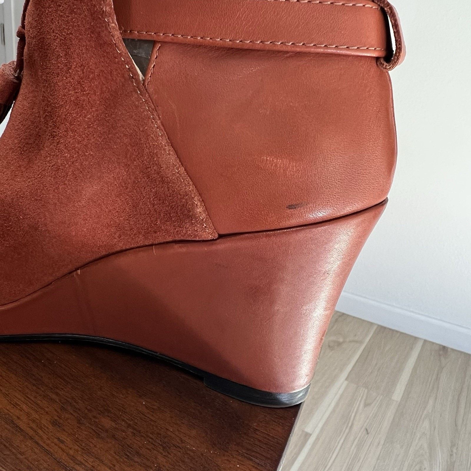 Wolverine Wolverine Samantha Pleet 8B Suede Wedge Bootie 1000 Mile Size US 8 / IT 38 - 5 Thumbnail