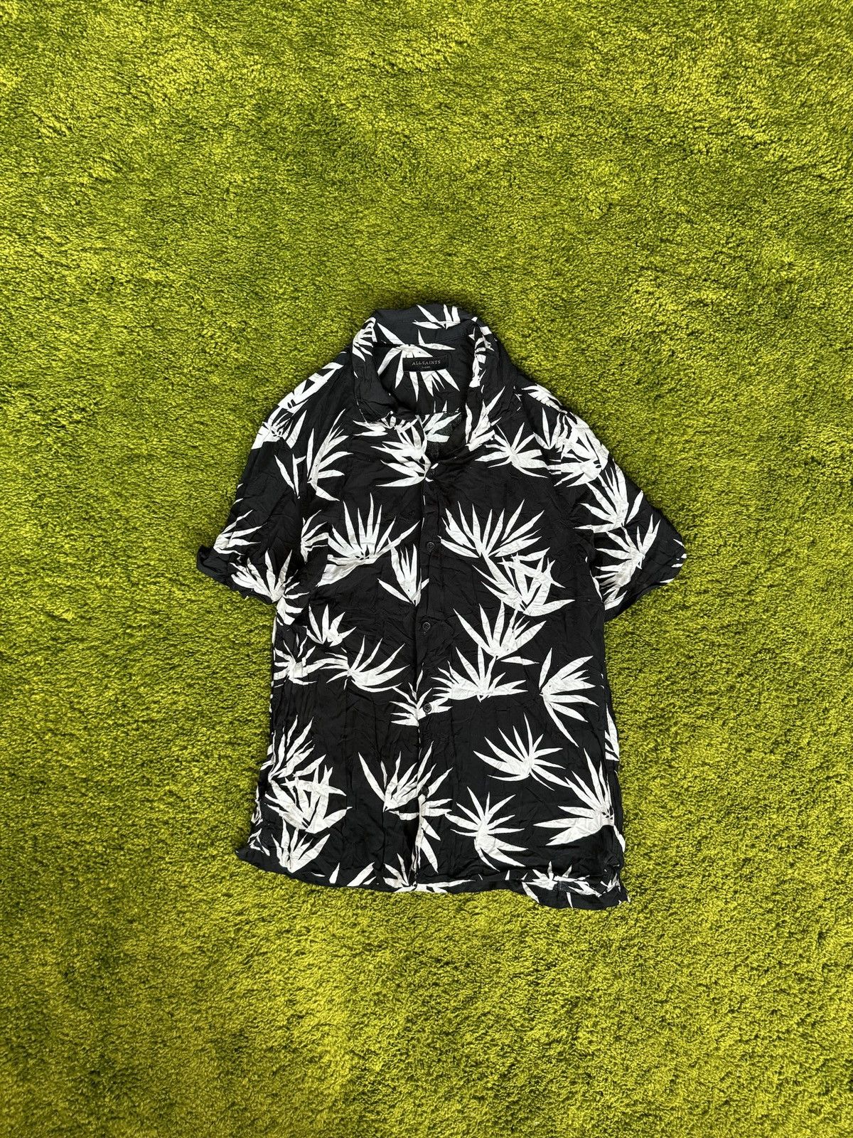 Allsaints × Designer AllSaints avant garde camp collar palms summer pattern shirt Size US M / EU 48-50 / 2 - 1 Thumbnail