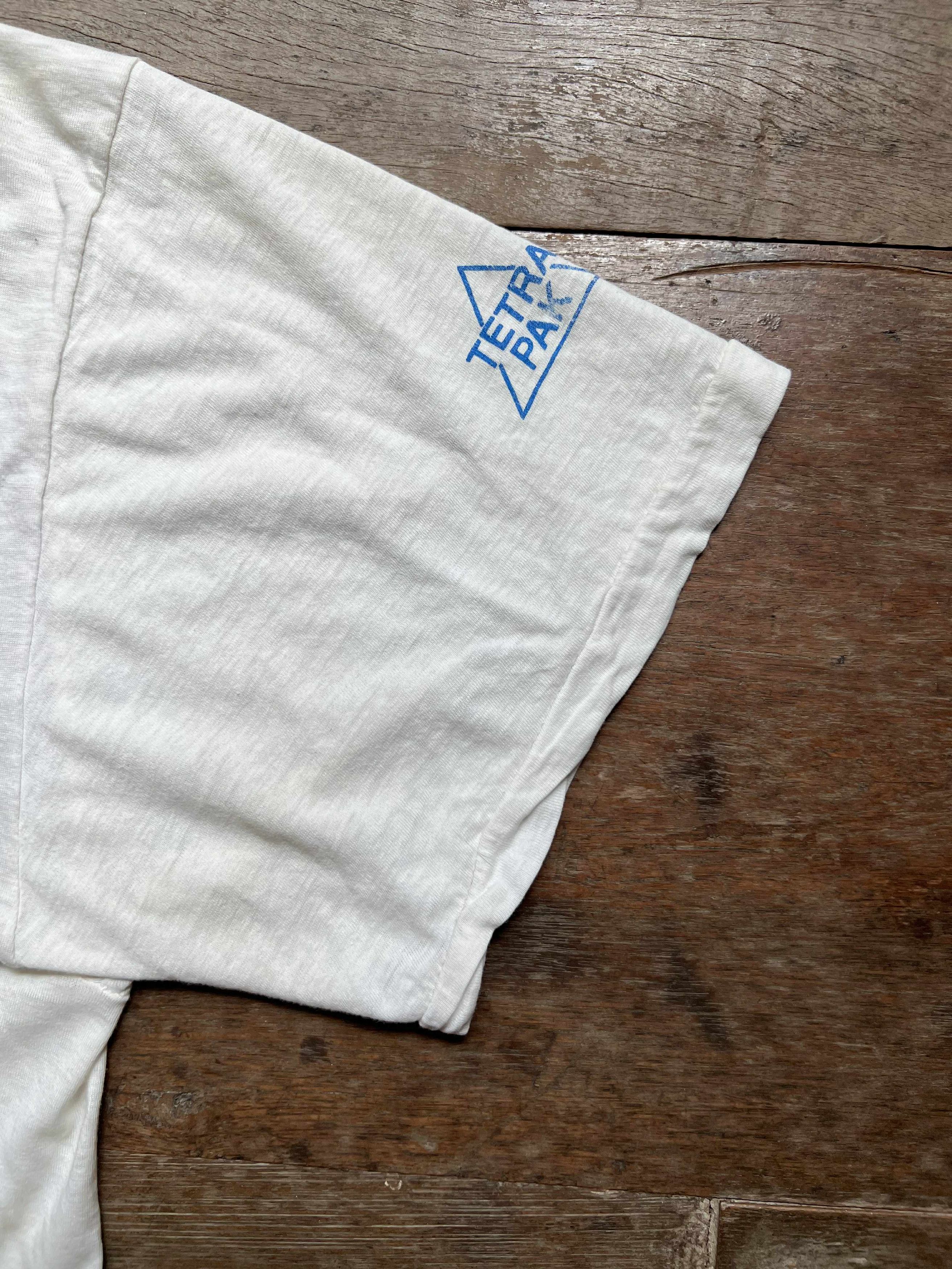 Vintage Vintage 1980s Tetra Pak “Yogurt in Tetra King” Promo Tee Size US L / EU 52-54 / 3 - 5 Thumbnail