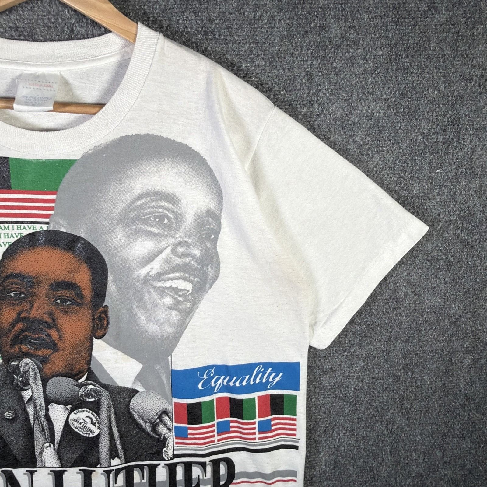 Vintage Vintage Martin Luther King Shirt Mens Large White 90s AOP Size US L / EU 52-54 / 3 - 5 Thumbnail