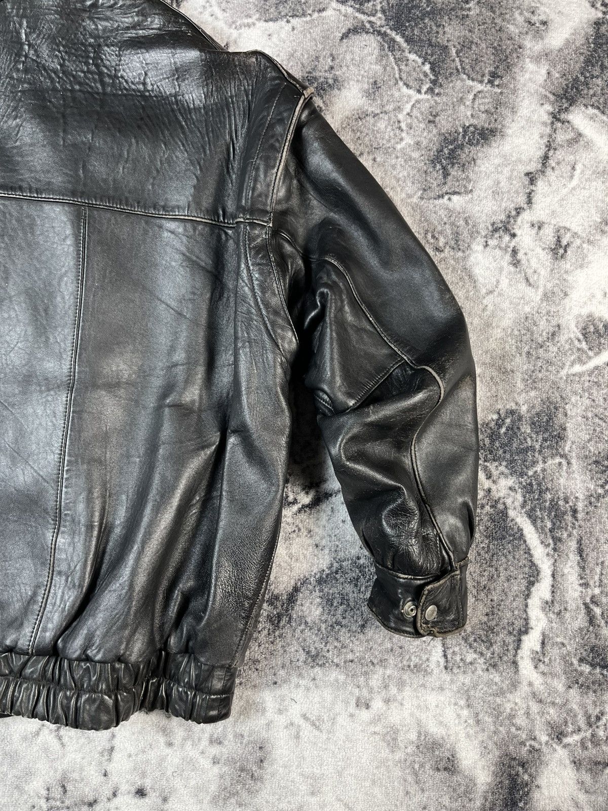Other Vintage Segura Leather Bomber Jacket France 90s Black Size US M / EU 48-50 / 2 - 18 Thumbnail