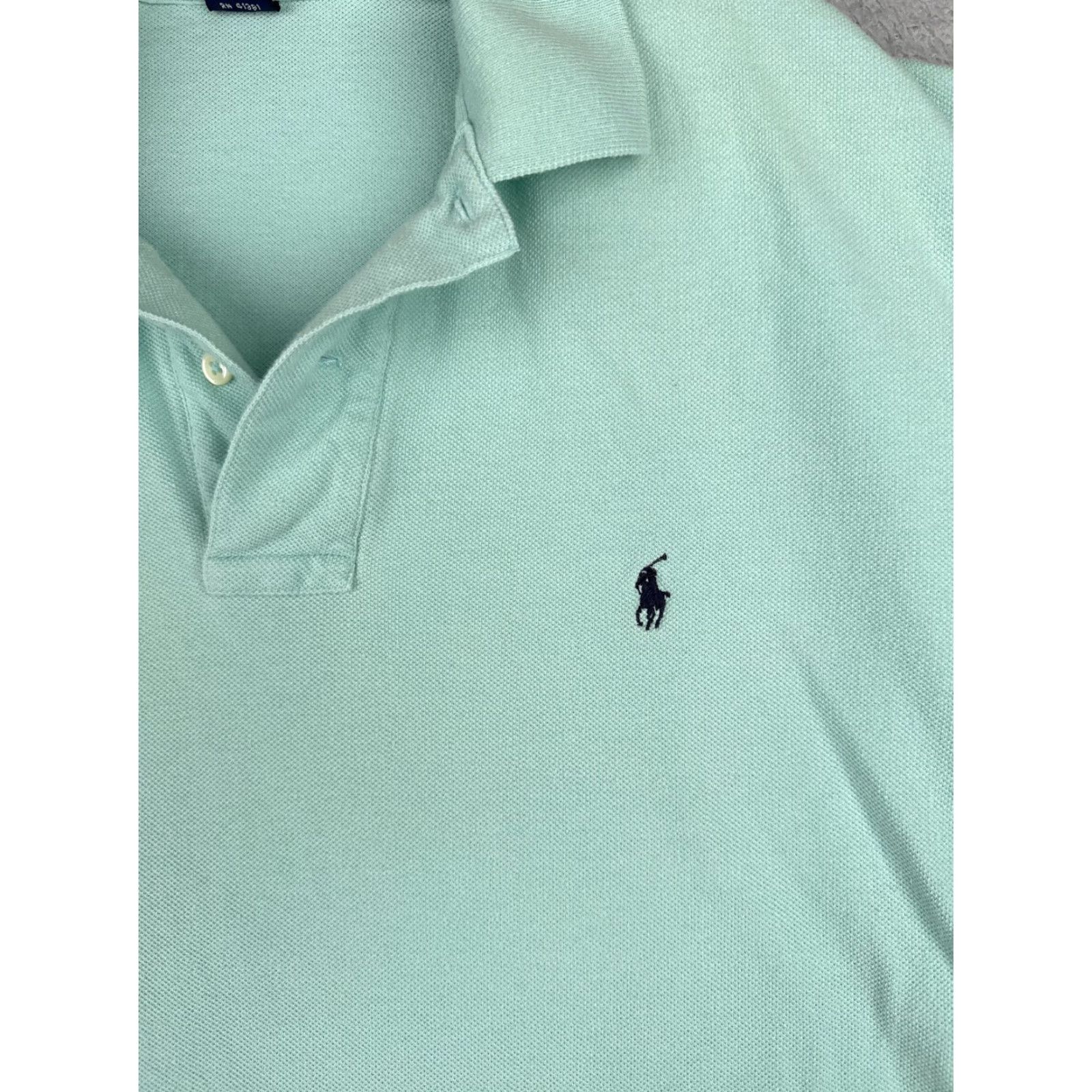 Ralph Lauren Ralph Lauren Polo Shirt Men Medium Blue 100% Cotton Short Sleeve Polo Shirt, Blue, 100% Cotton, Slim, Regular, Men, Polo, Polo Ralph Lauren Size US M / EU 48-50 / 2 - 6 Thumbnail
