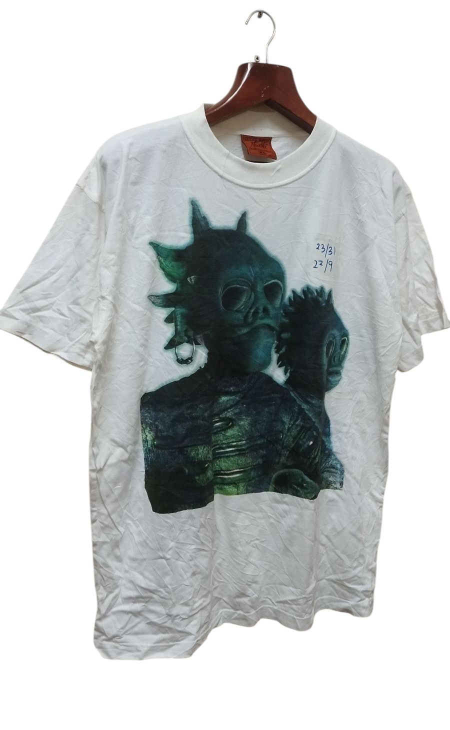 Japanese Brand × Vintage Vtg Art Crazy Alien Punk T-shirt Size US XL / EU 56 / 4 - 2 Thumbnail