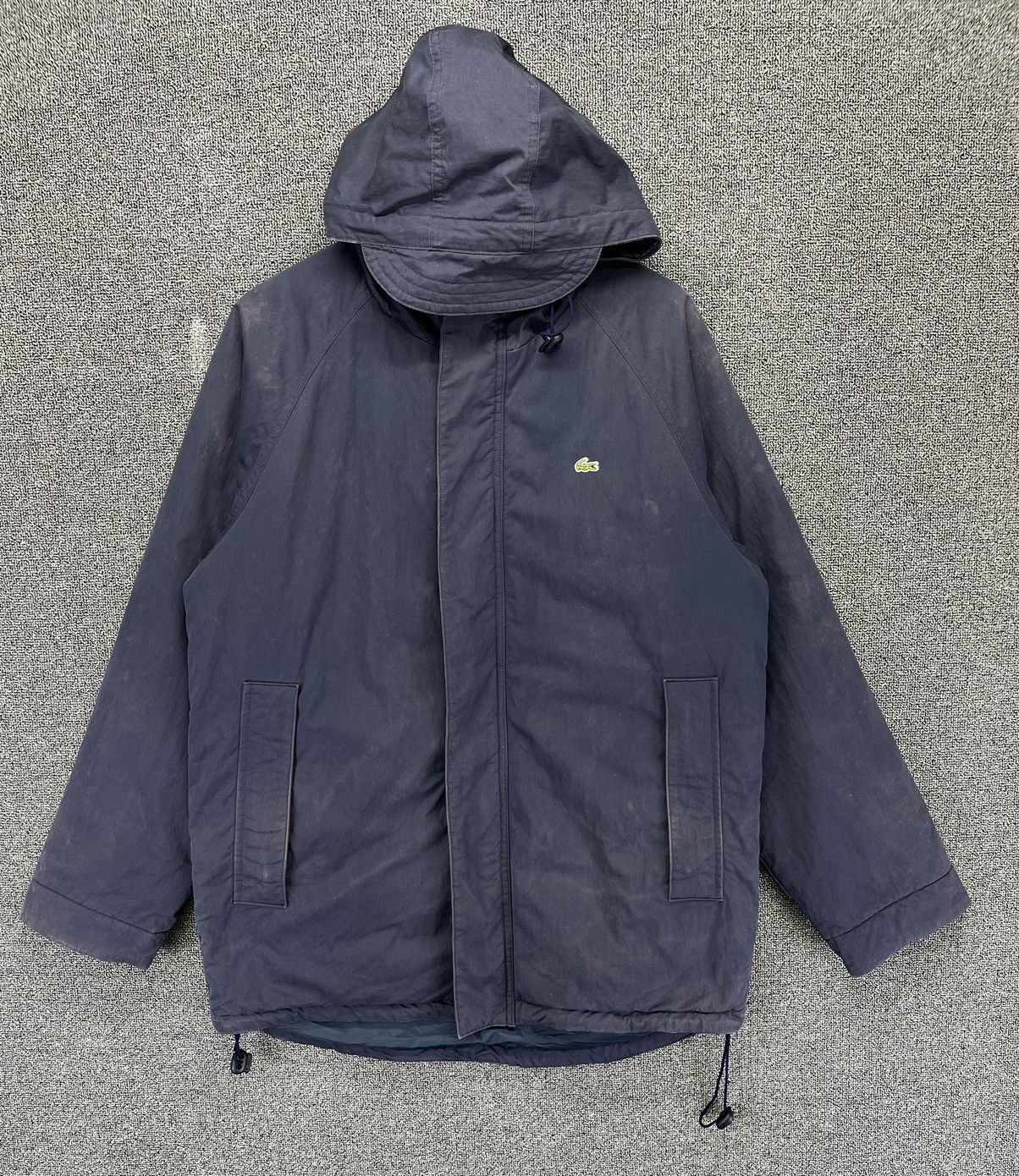 Lacoste Vintage Lacoste Hooded Trashed Zip Up Jacket Size US L / EU 52-54 / 3 - 1 Thumbnail