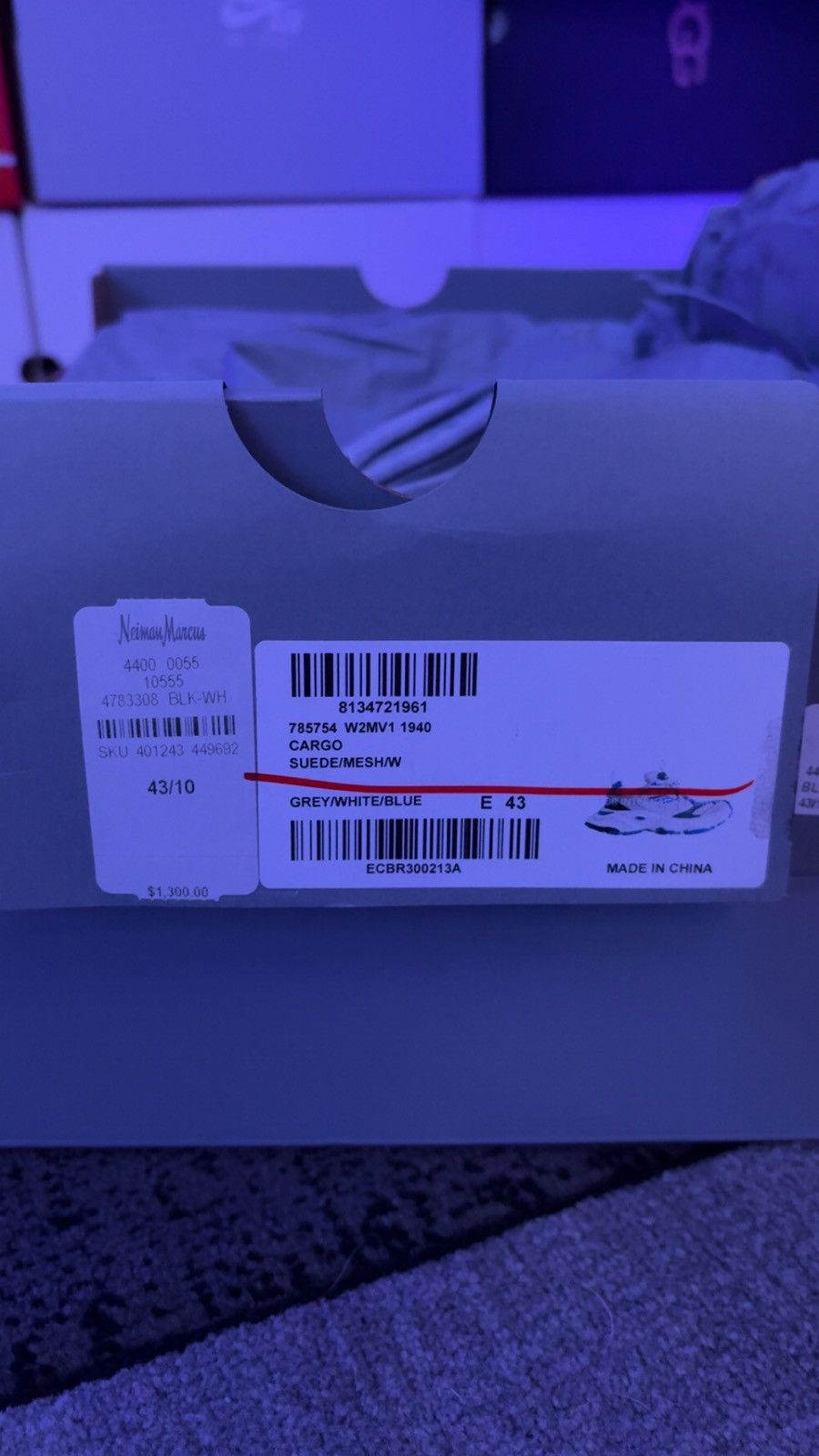 Balenciaga Balenciaga Cargo White/Blue Worn Once Size US 10 / EU 43 - 7 Thumbnail